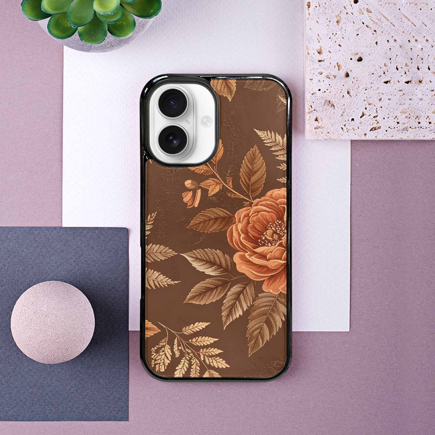 iPhone 16 Case — Vintage Botanical Art Pattern, Customized Protective Case