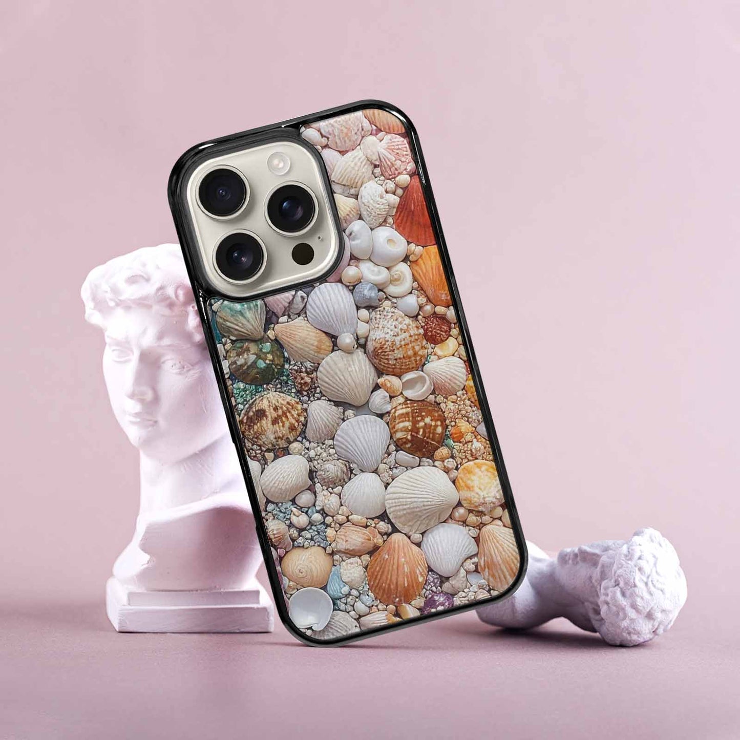 iPhone 16 Pro Case — Seashell Collage Seashell Collage Pattern Hundreds, Custom Printed Phone Case