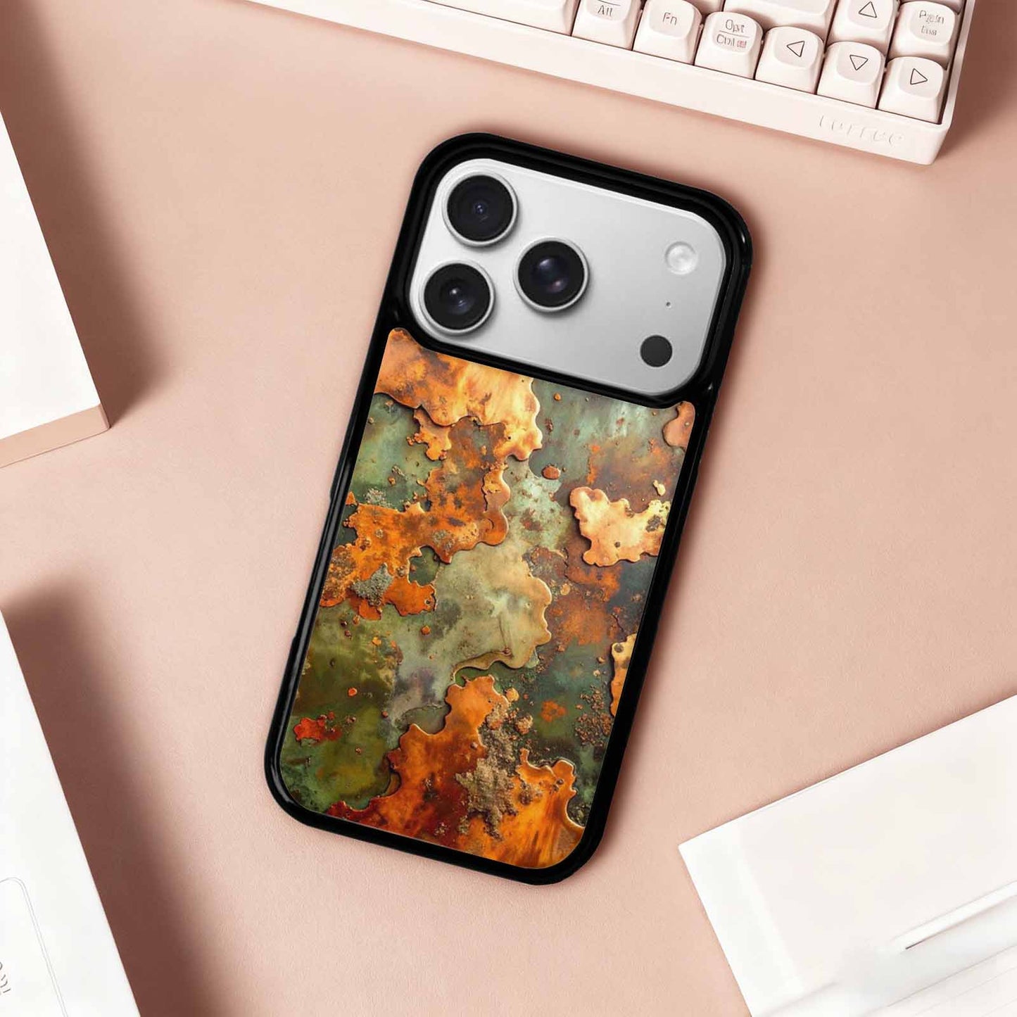 iPhone 17 Pro Case — Seamless Tileable Pattern Of Overlapping Camo, Custom Print Case Cover