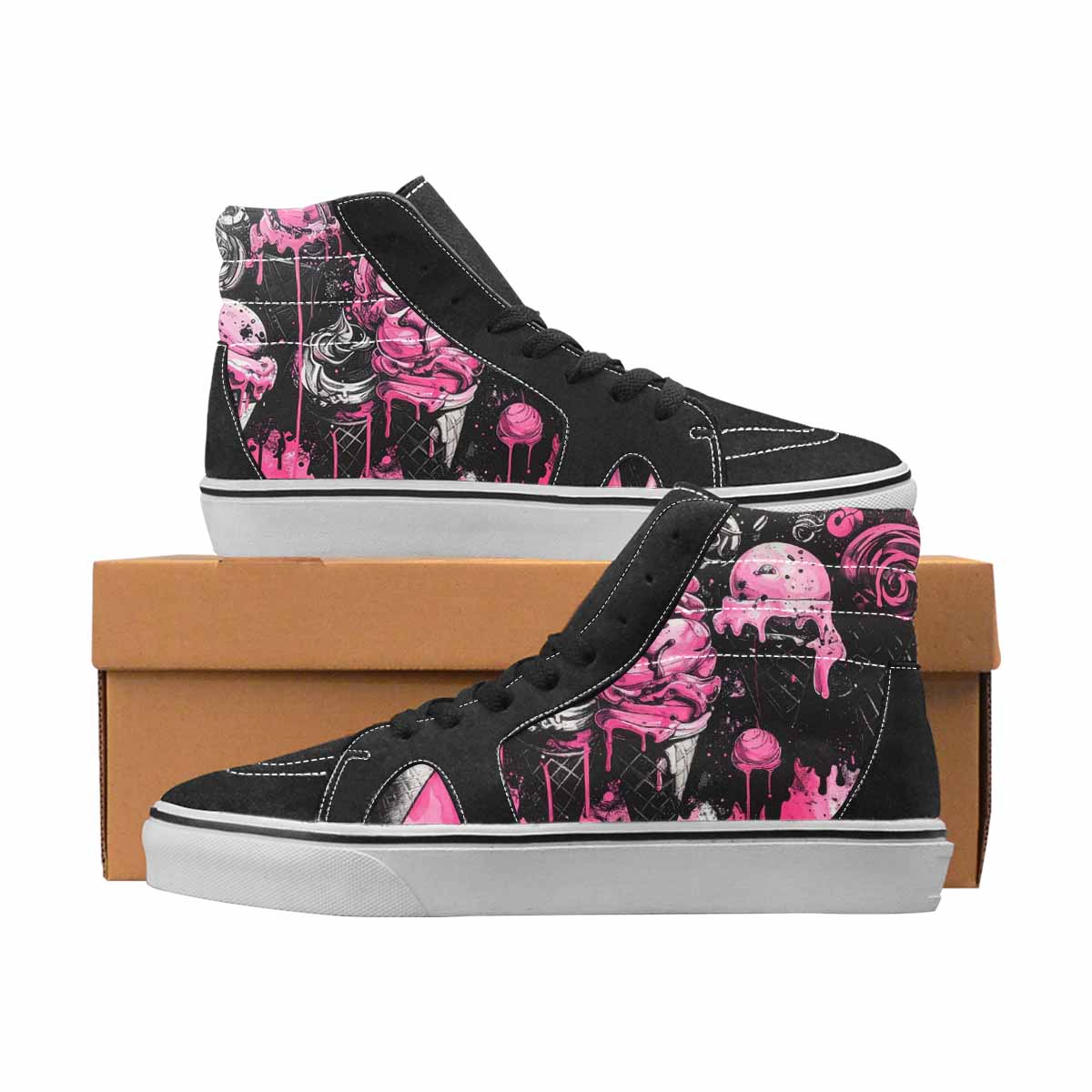 WOMEN'S Ice Cream Red Ink Motif Motifs 4 Ferion