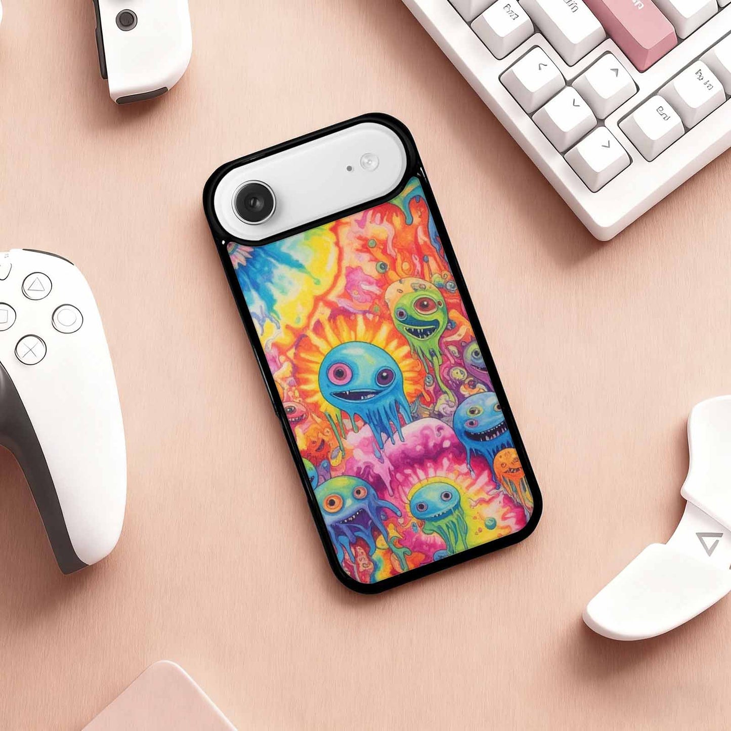 iPhone 17 Air Case — Aliens Tie Dyemelting Aliens P Tie, Original Design Phone Case