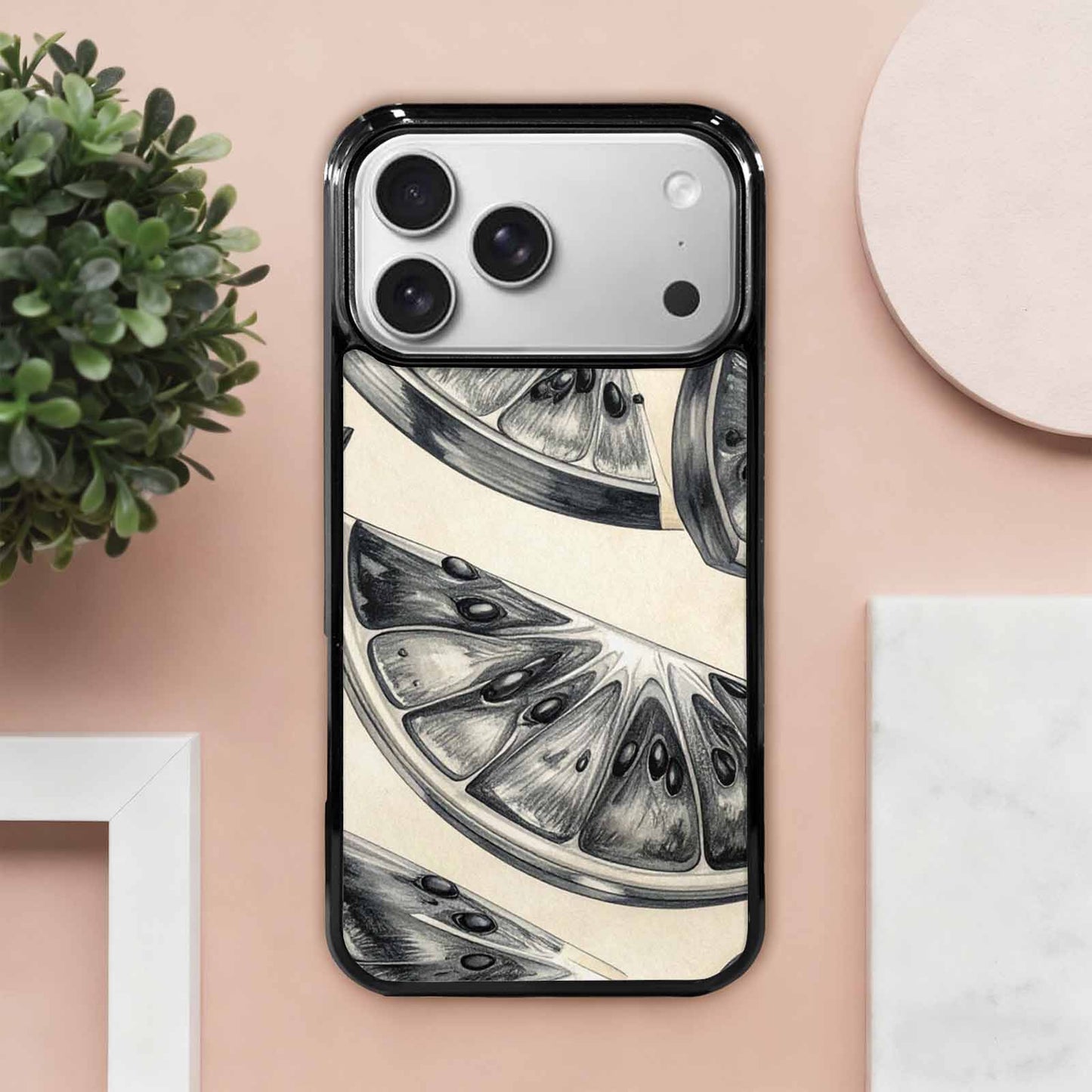 iPhone 17 Pro Max Case — Chrome Gothic Watermelon Gothic Skulls, Custom Art Phone Cover