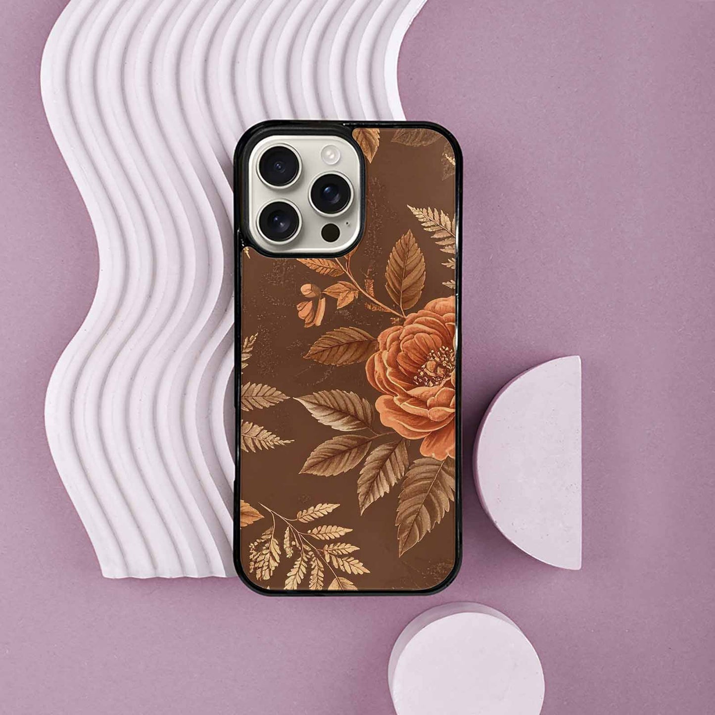 iPhone 16 Pro Max Case — Vintage Botanical Art Pattern, Custom Printed Phone Case