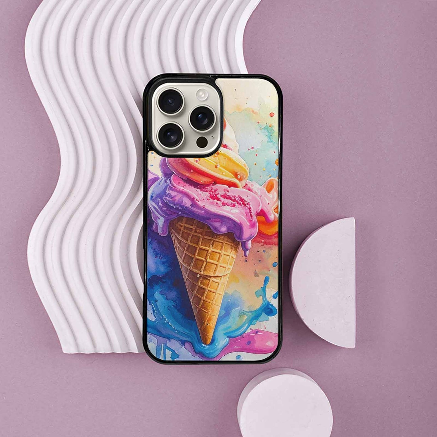 iPhone 16 Pro Max Case — Melting Icecream Collage, Unique Phone Case Design
