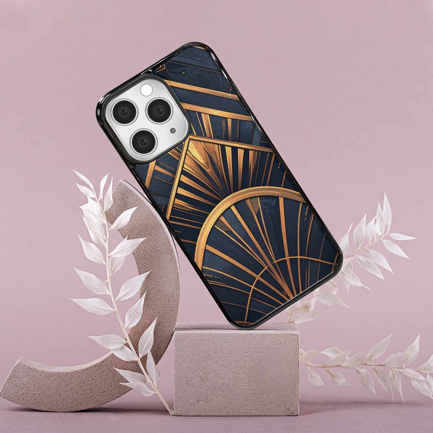 iPhone 15 Pro Max Case — Art Deco Illustration Pattern, Customized Protective Case