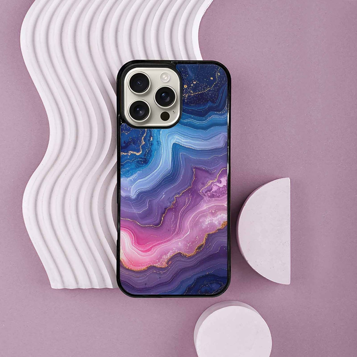 iPhone 16 Pro Max Case — Marble Galaxy, Custom Printed Phone Case