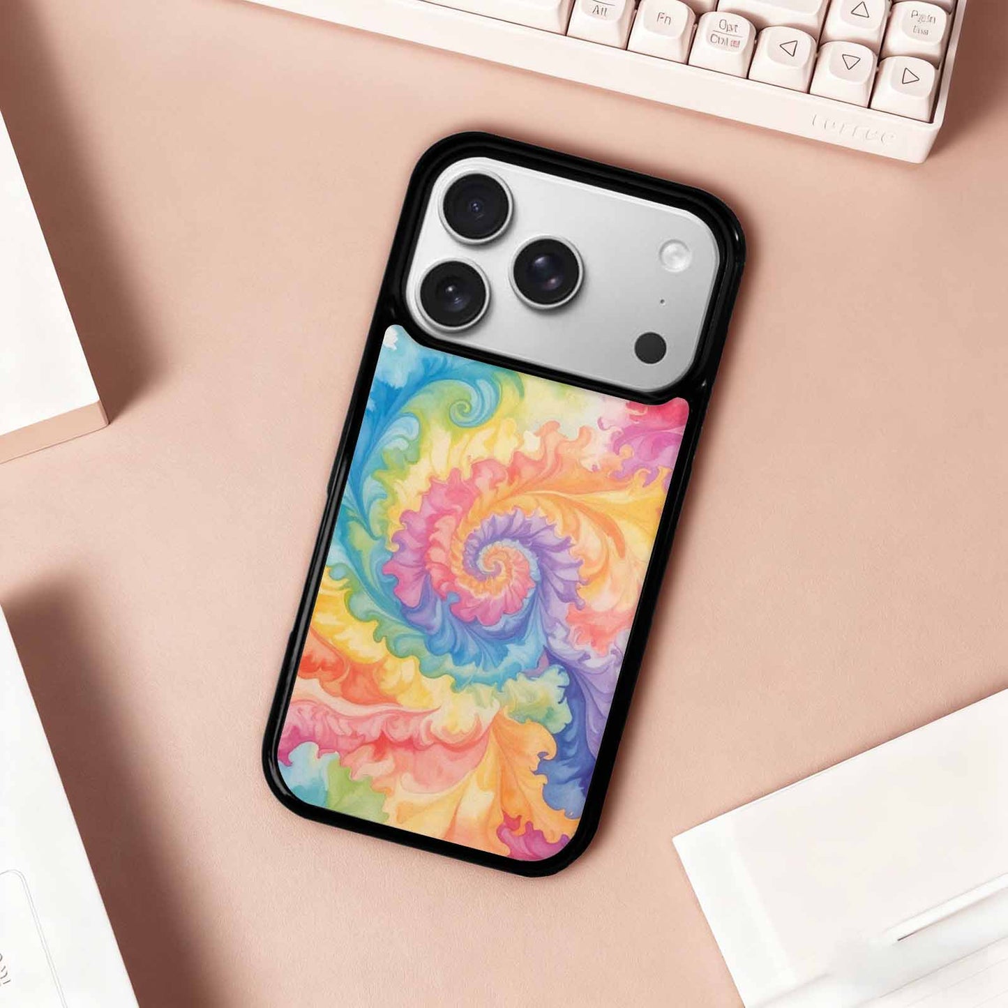 iPhone 17 Pro Case — Tie Dye Swirls Tie Dye Tie, Custom Art Phone Cover
