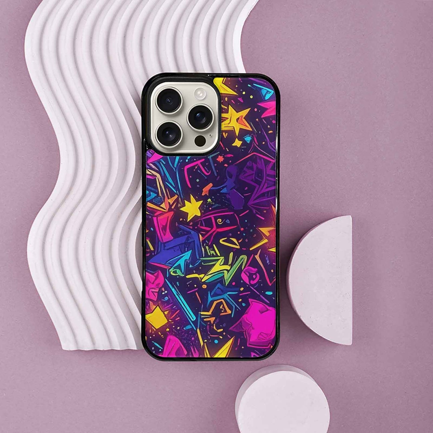 iPhone 16 Pro Max Case — 80s Retro Motif 80s Retro Motifs, Original Design Phone Case