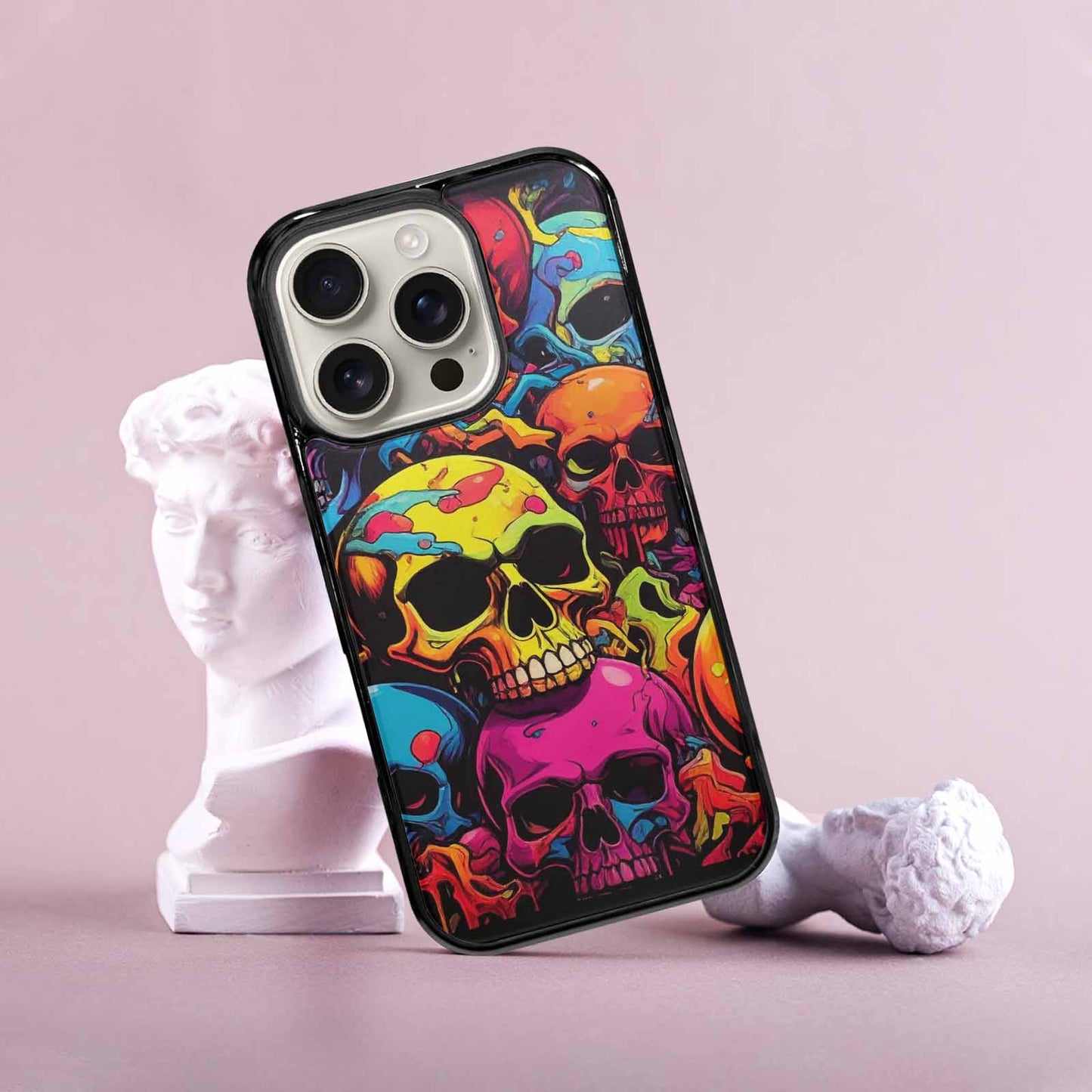 iPhone 16 Pro Case — 1000s Of Skulls Digital Camo Drip, Original Design Phone Case
