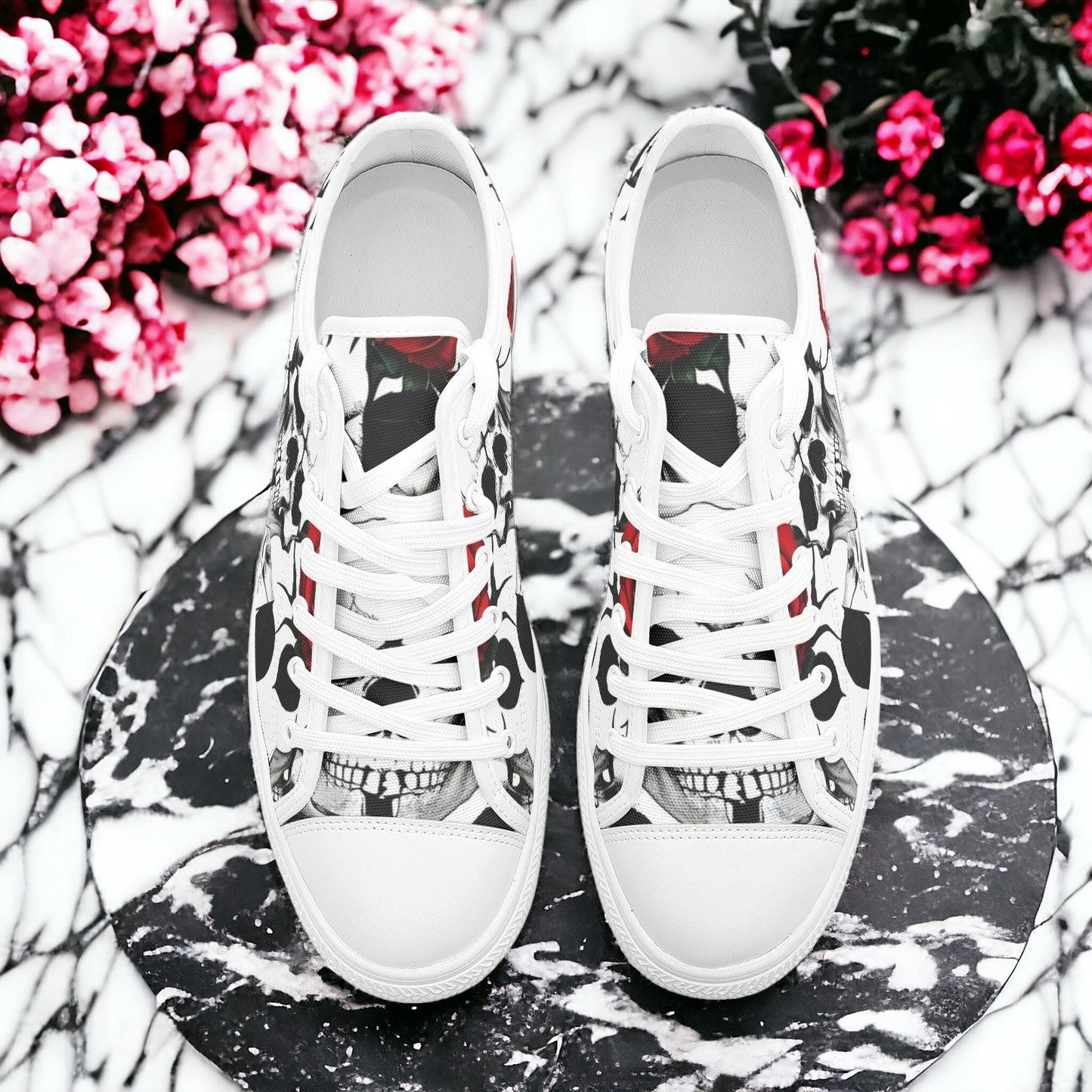 Cherry Blossom Pastel Soft Wearable Bold Art - Freaky Shoes | Custom Art Sneakers