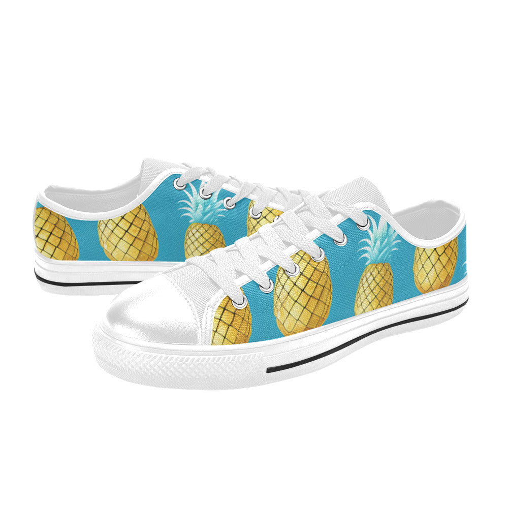 WOMEN'S Cool Pineapples Canvas Vibrant Chaos Sneakers