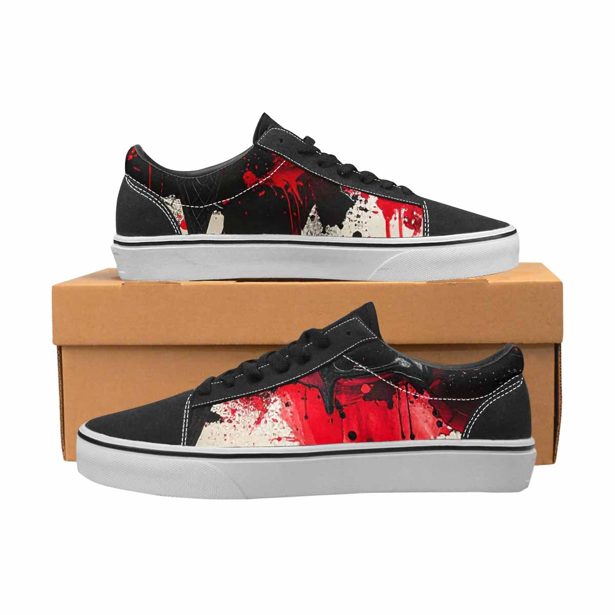 WOMEN'S Ice Cream Motif Lace-Up Canvas Dreamcore Custom Shoes