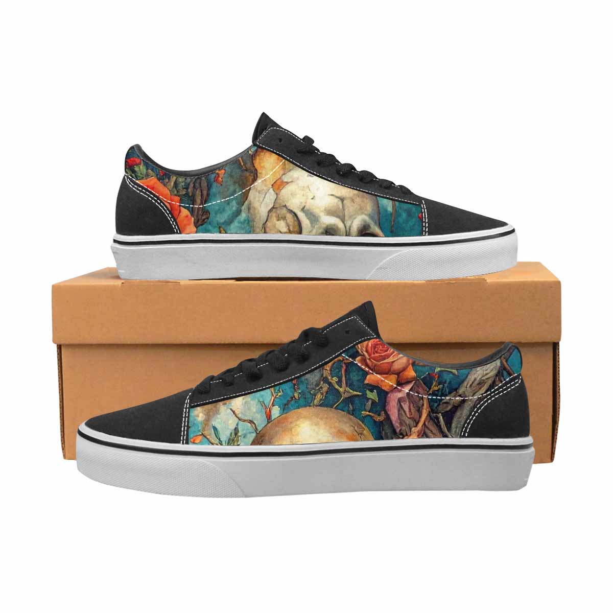 WOMEN'S More Overlapping Ontop Each Lace-Up Canvas Grunge Custom Shoes