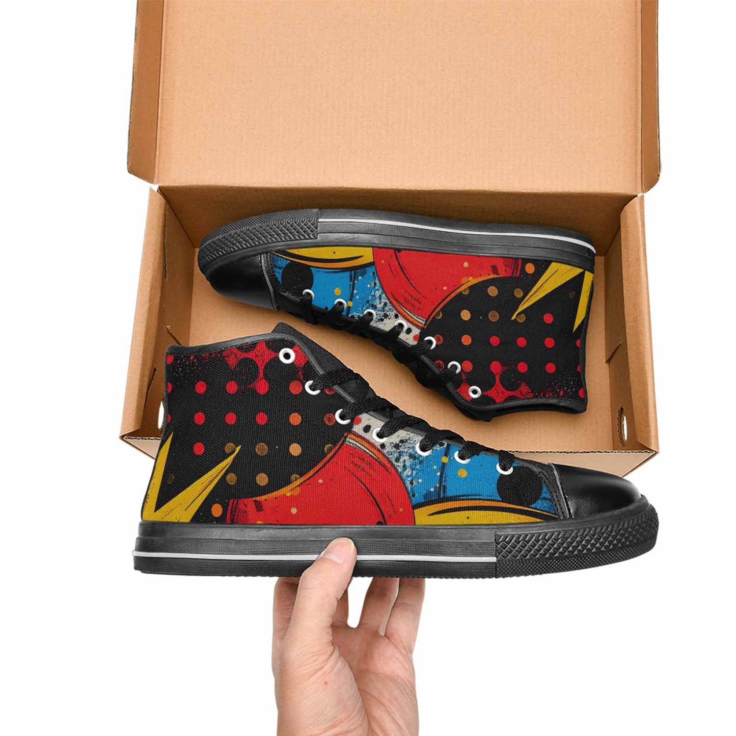 MEN'S Comic Book Halftone High Top Canvas Aesthetic Shoes