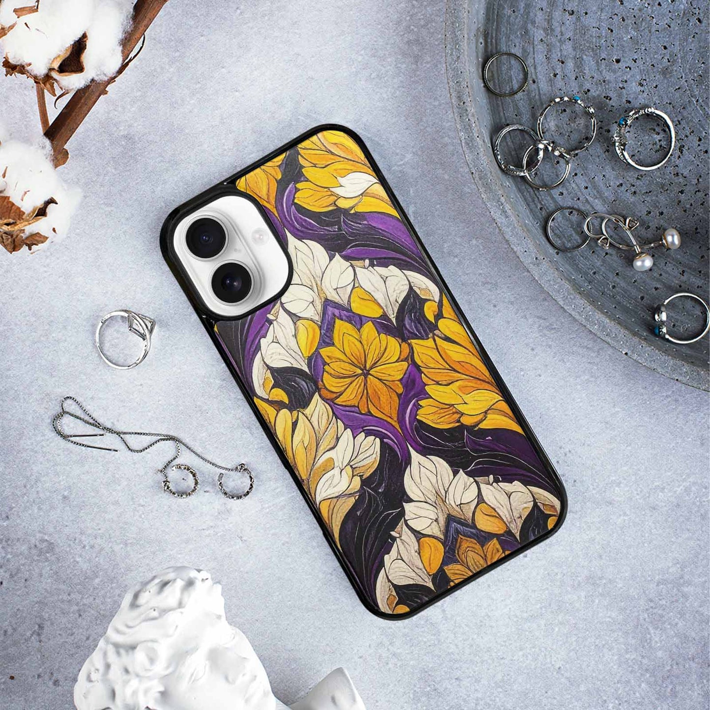 iPhone 16 Plus Case — Nonbinary Flag Color Theme Small Rainbow, Custom Art Phone Cover