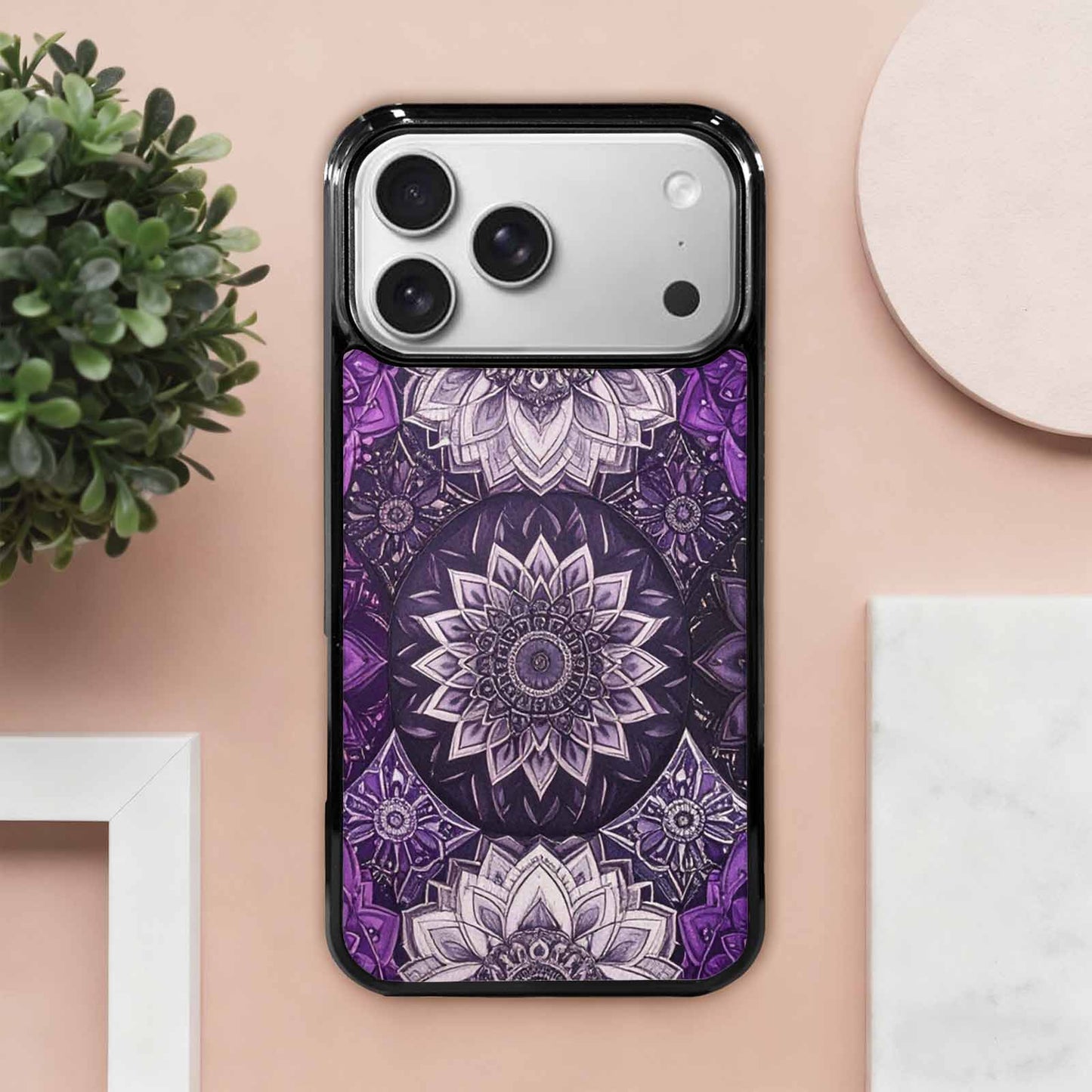 iPhone 17 Pro Max Case — Small Mandala Pattern, Randomly Floral, Custom Phone Case
