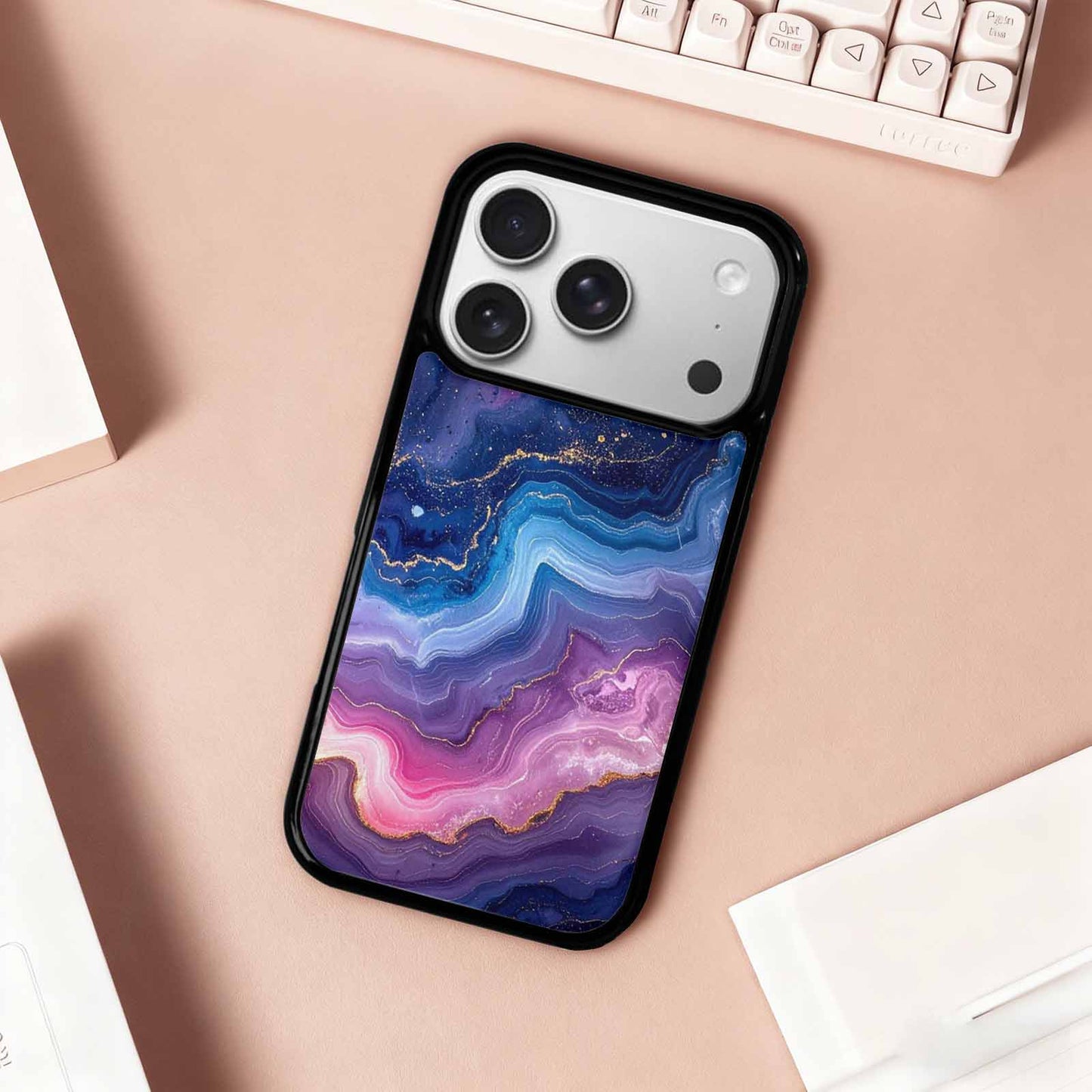 iPhone 17 Pro Case — Marble Galaxy Space, Original Design Phone Case