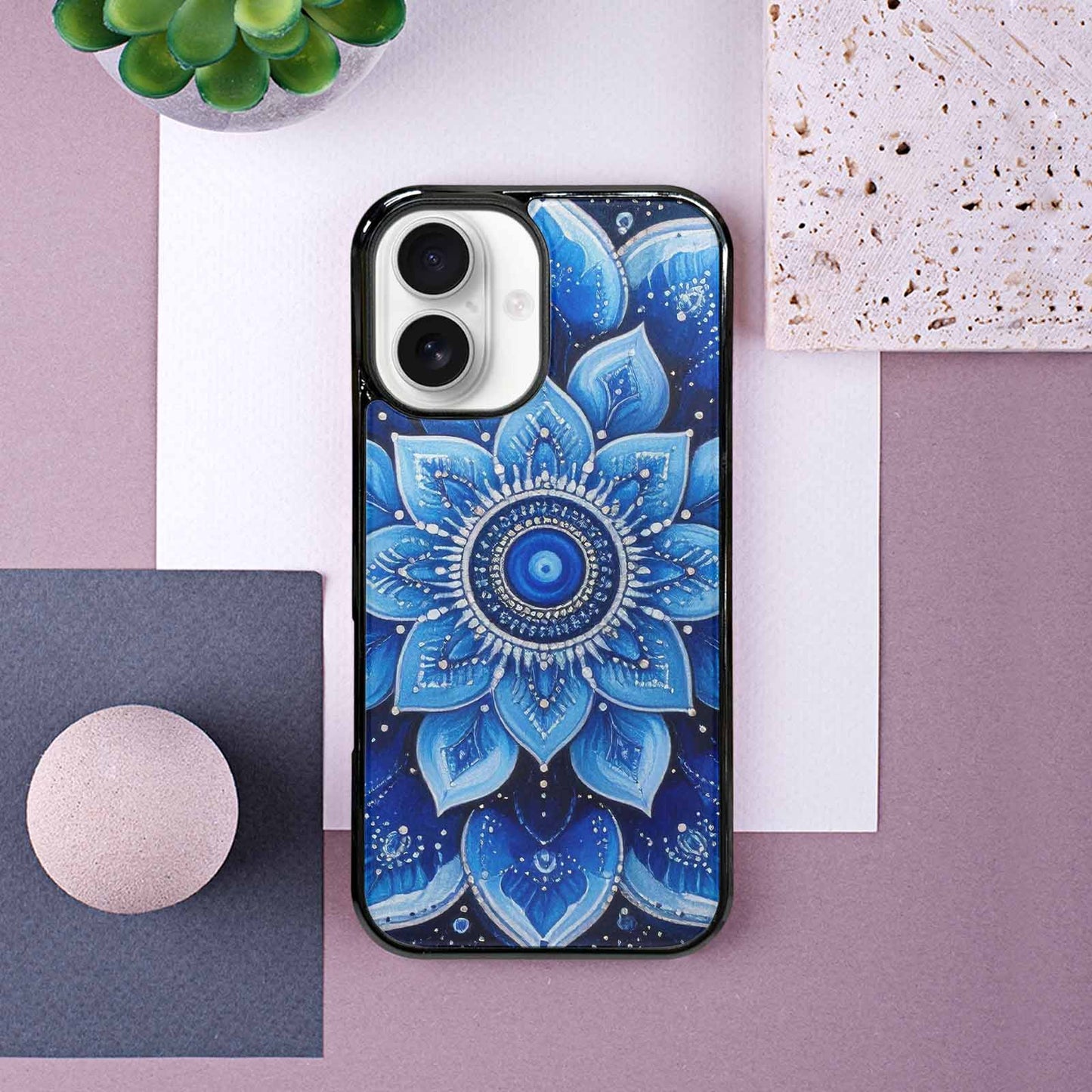 iPhone 16 Case — Boho Mandala Custom, Custom Printed Phone Case