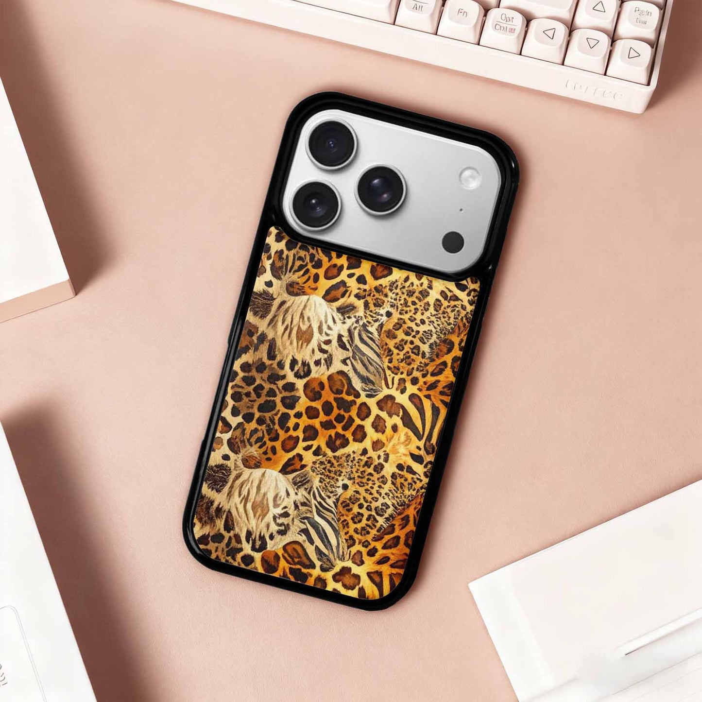 iPhone 17 Pro Case — Small Animal Print Pattern Randomly Animal, Custom Art Phone Cover