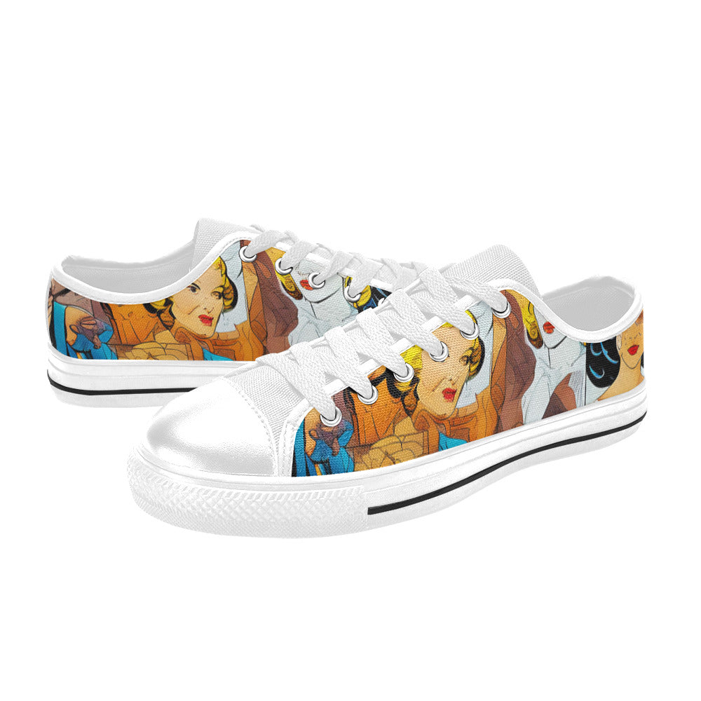 MEN'S Cc Pop Art Canvas Wallpaper Art Custom Shoes