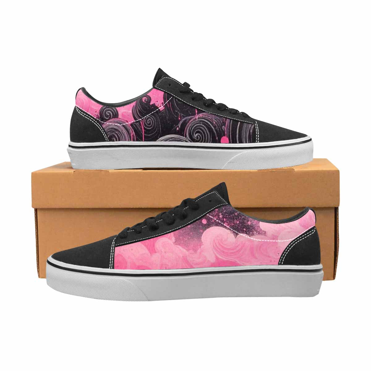 WOMEN'S Van Gogh Swirl Lace-Up Canvas Dreamlike Custom Shoes