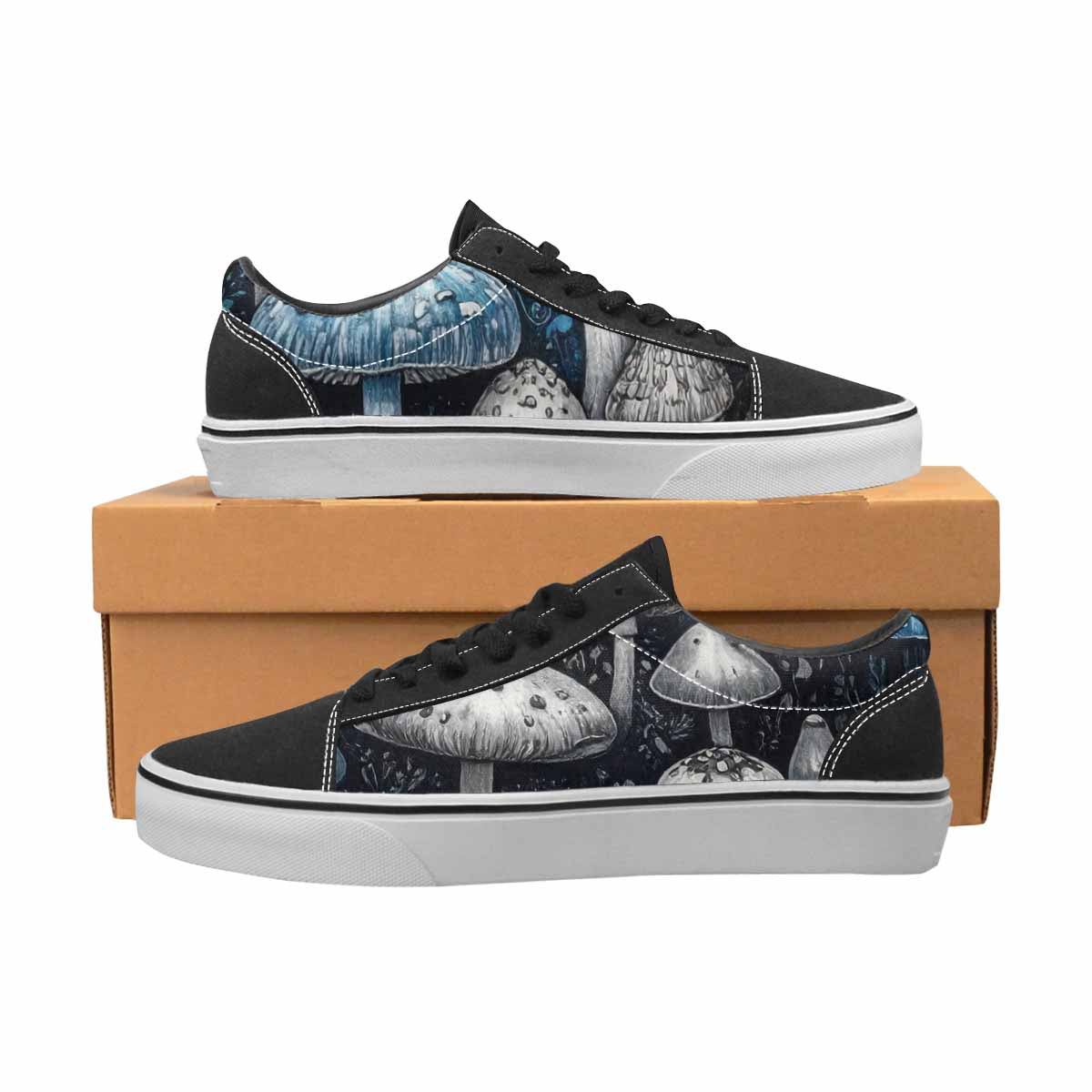 WOMEN'S Mushrooms (general) Lace-Up Canvas Surreal Custom Shoes