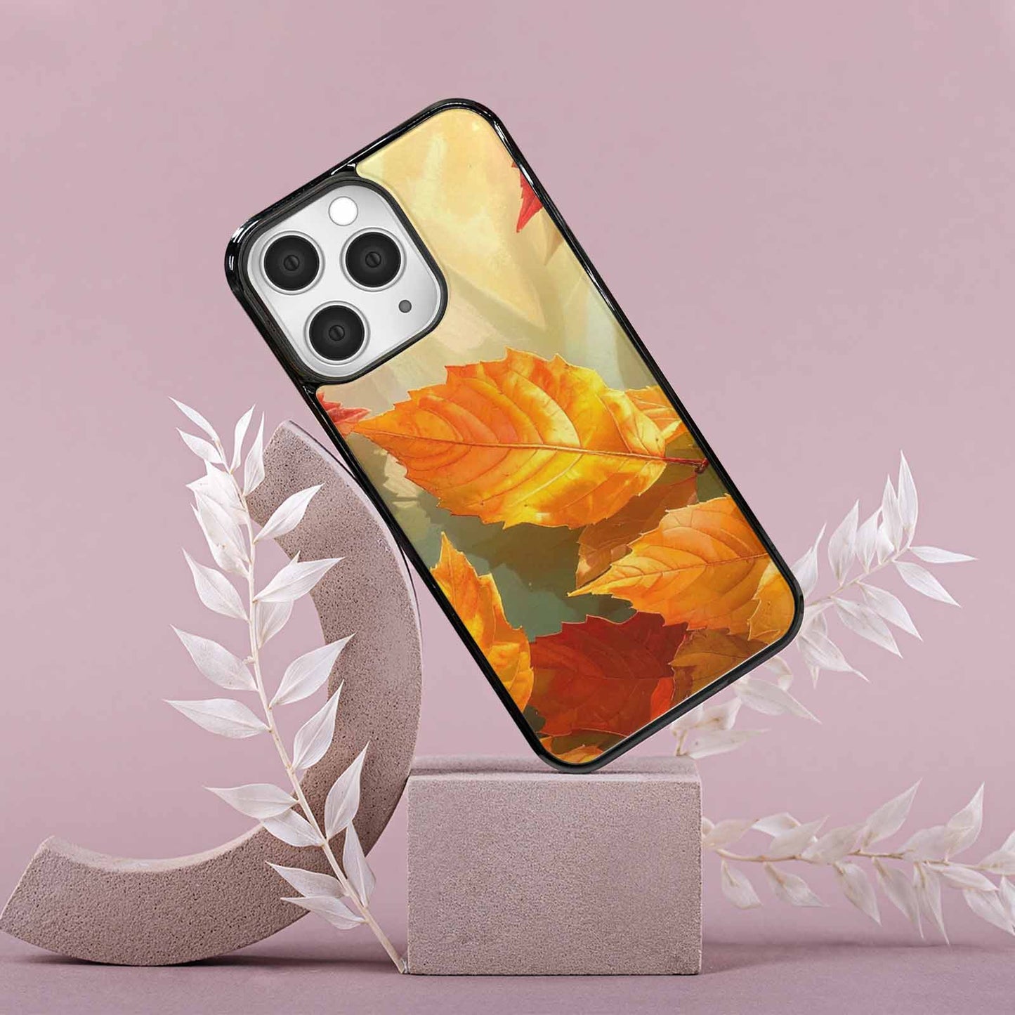 iPhone 15 Pro Max Case — Autumn Leaves, Custom Print Case Cover