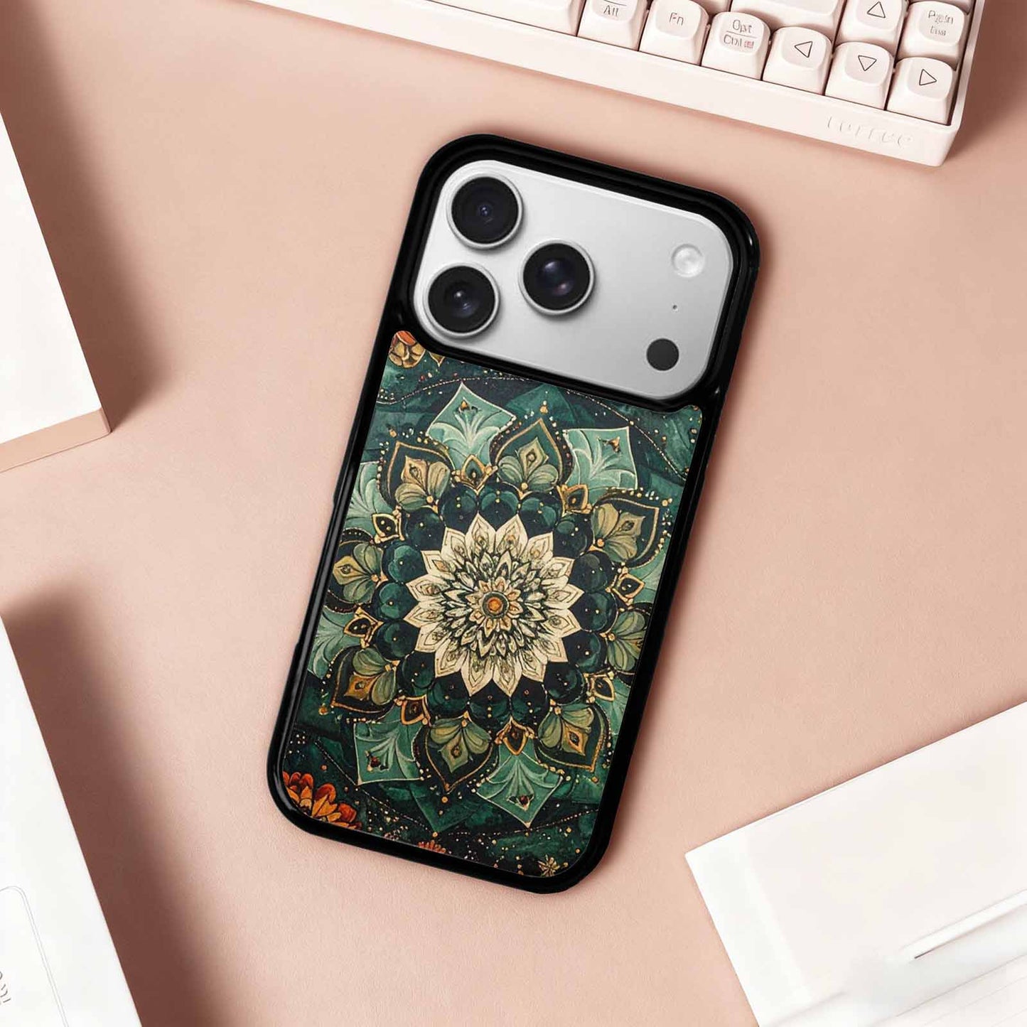 iPhone 17 Pro Case — Small Mandala Pattern Randomly Varying Floral, Custom Art Phone Cover