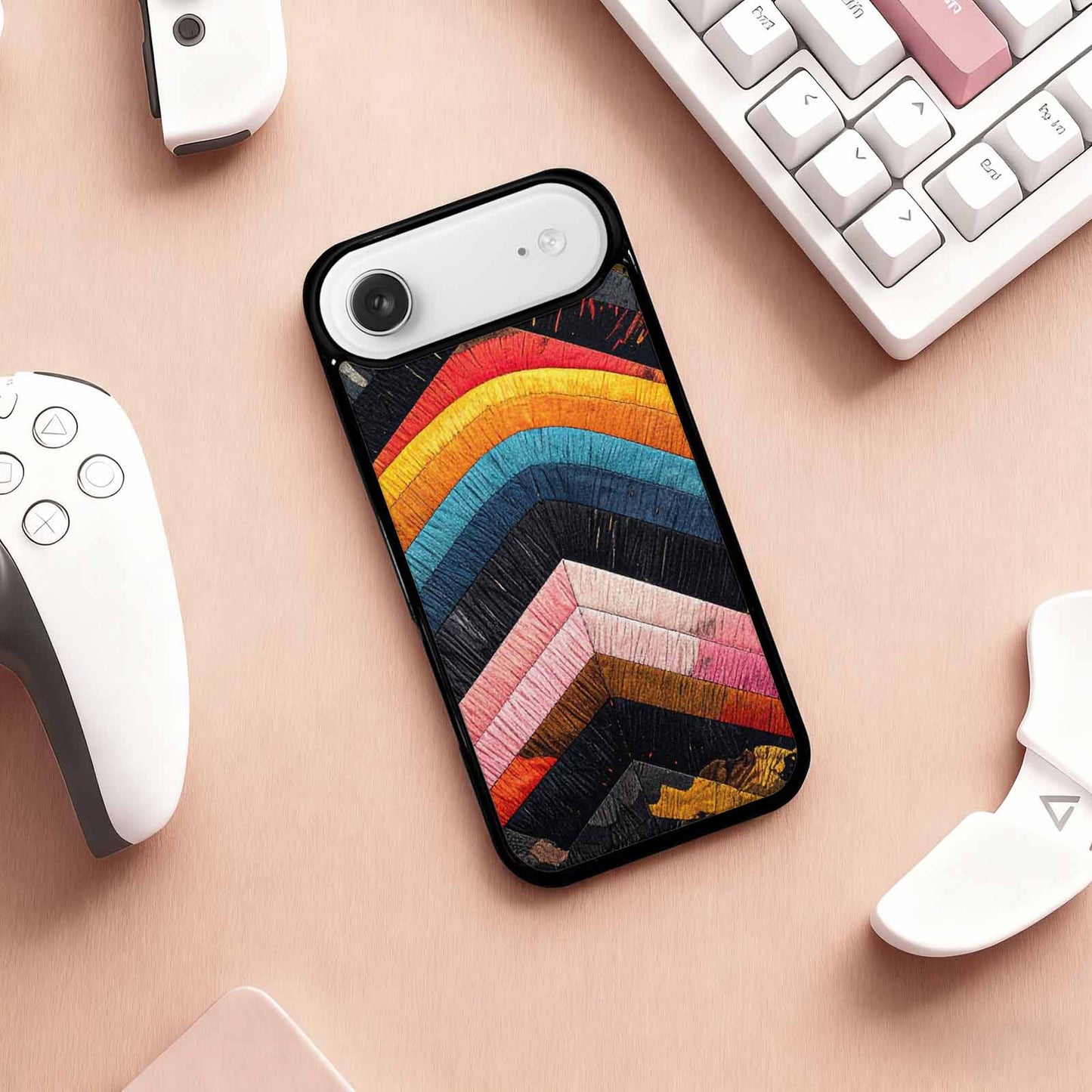 iPhone 17 Air Case — Vivid Camo Progress Pride Camo, Original Design Phone Case