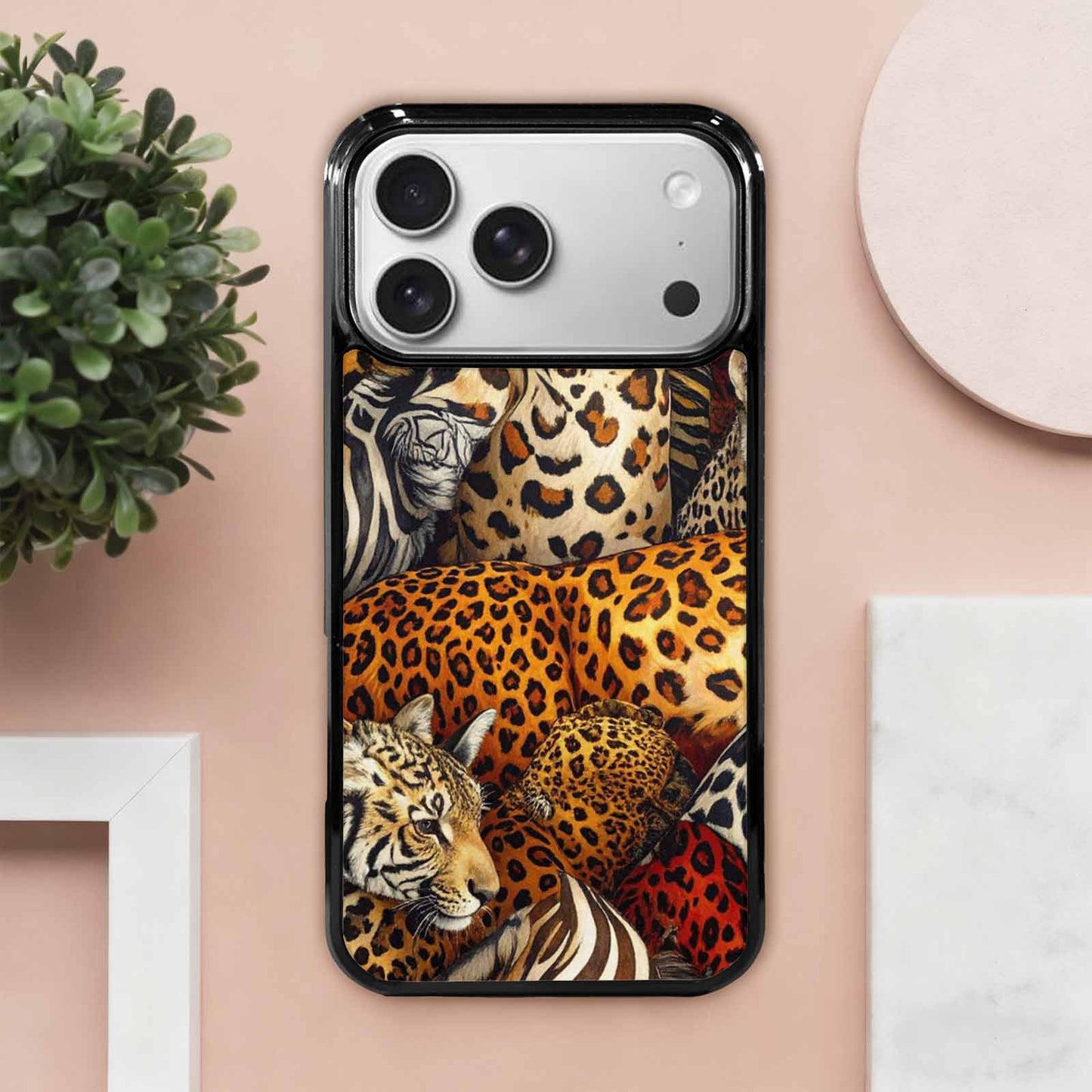 iPhone 17 Pro Max Case — Small Animal Print Pattern, Animal Print, Custom Printed Phone Case