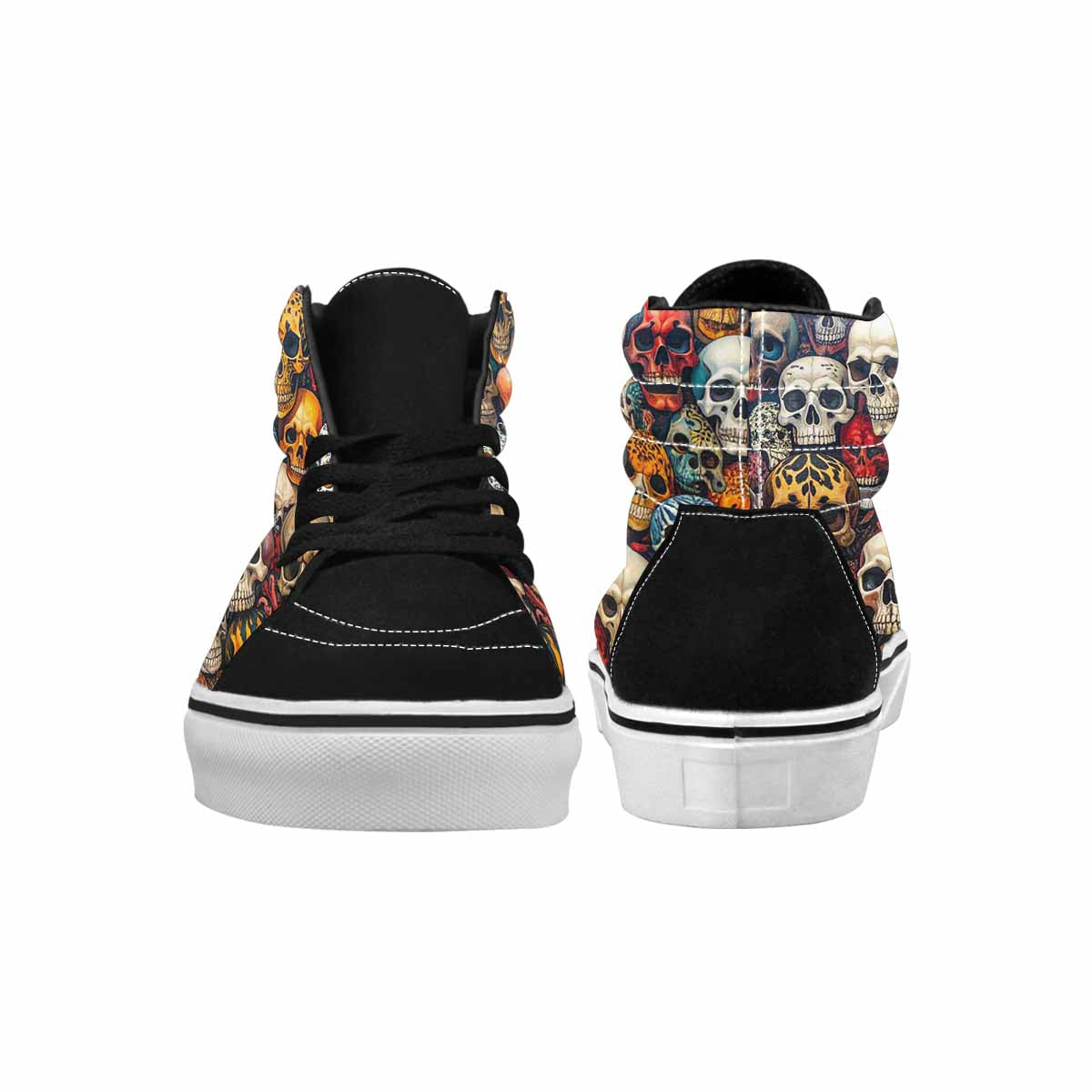 MEN'S Skulls Animal Print High Top Canvas Melting Art Sneakers