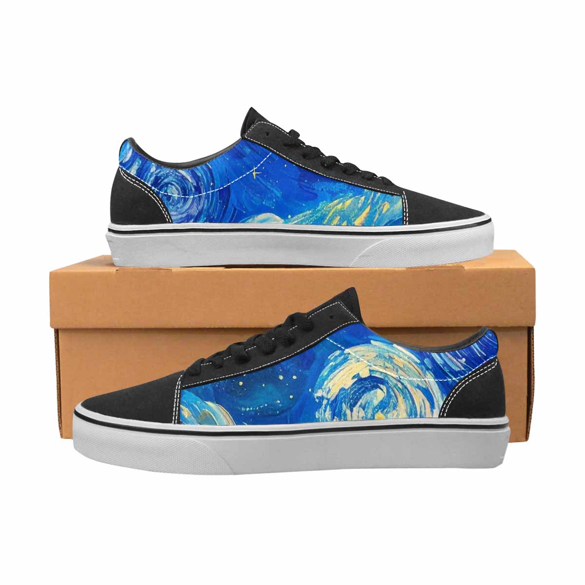WOMEN'S Starry Night Van Gogh Canvas Lace-Up Vivid Shoes