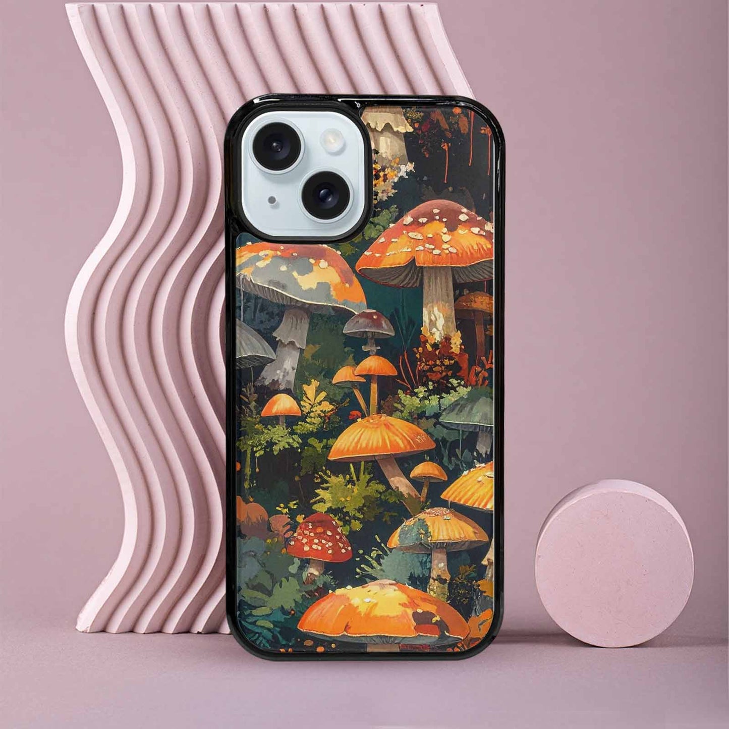 iPhone 15 Case — Mushrooms Camomushrooms Patter, Personalized Phone Case