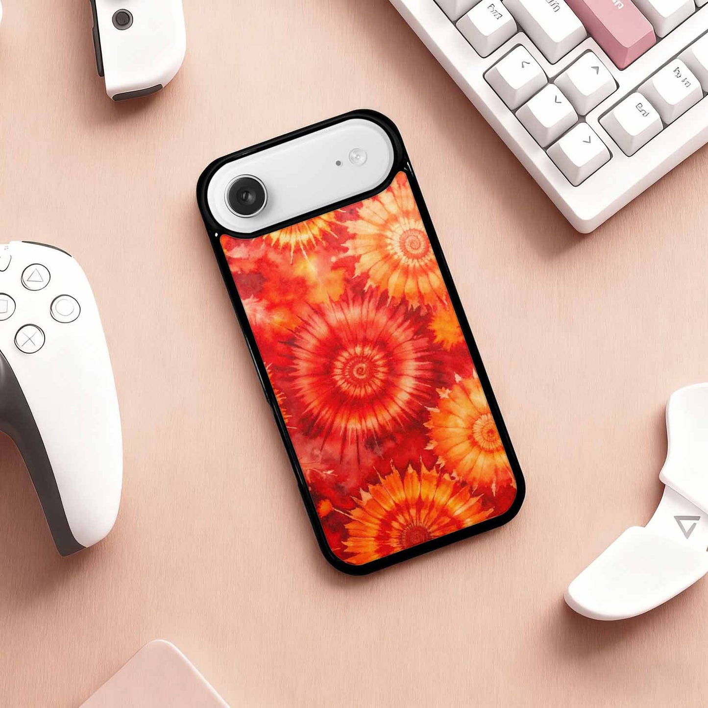 iPhone 17 Air Case — Tie Dye Red Orange Fire Tie, Custom Art Phone Cover