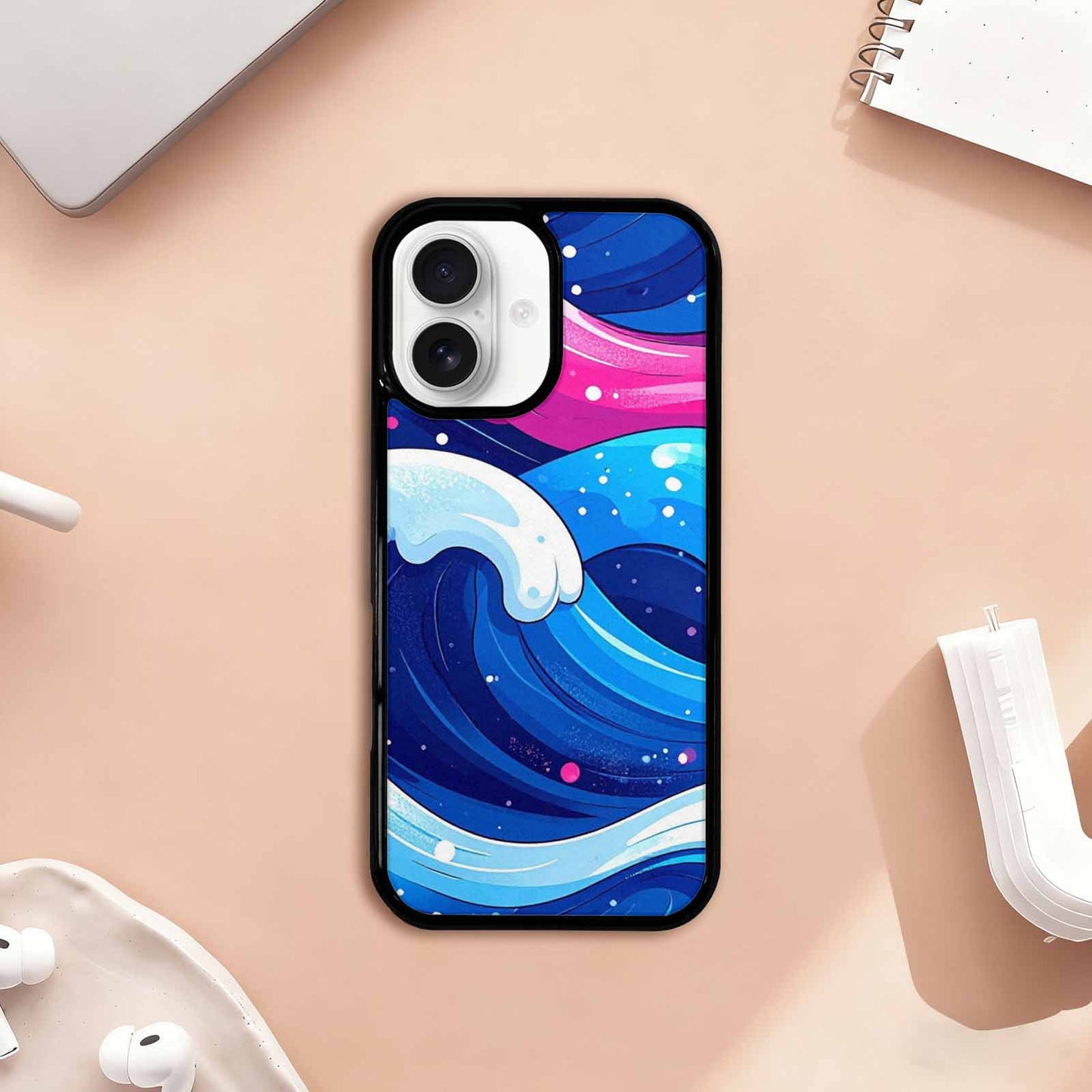 iPhone 17 Case — Glossy Winter Wave Cartoon Cute, Custom Phone Case