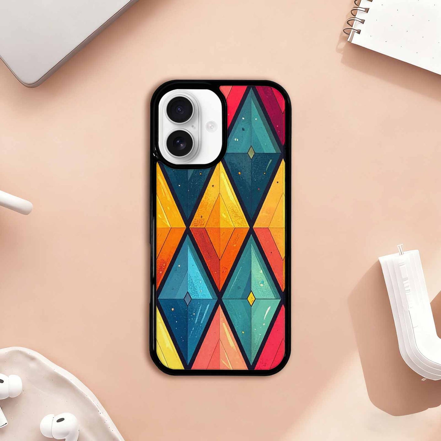 iPhone 17 Case — Vintage Summer Diamond Retro Vintage, Custom Printed Phone Case