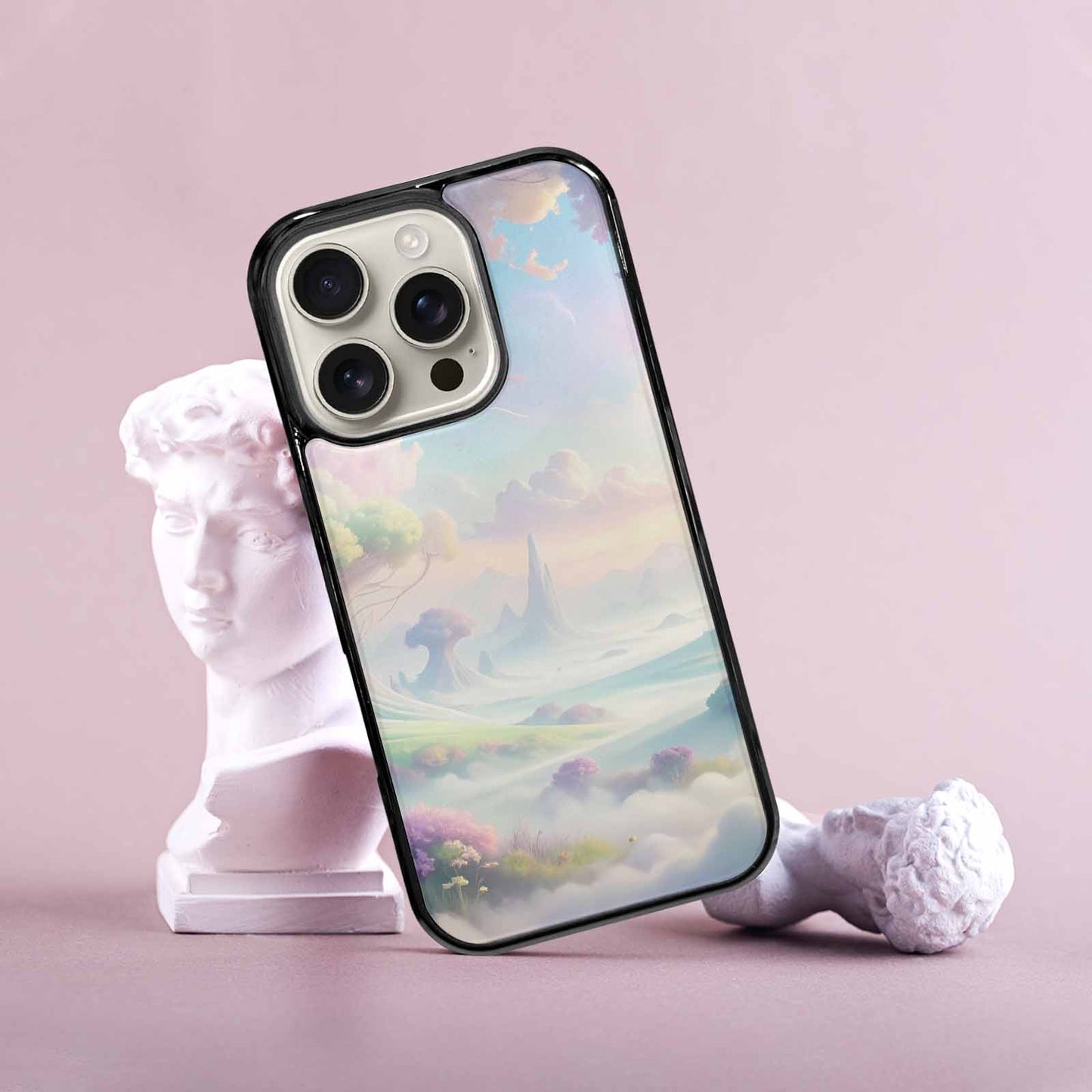 iPhone 16 Pro Case — Surrealist Dreamscape Illustration Pattern, Unique Phone Case Design