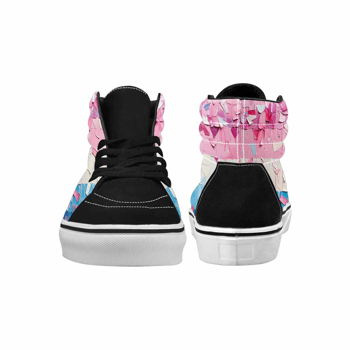 MEN'S Transgender Pride Flag High Top Canvas Neon Fantasy Shoes