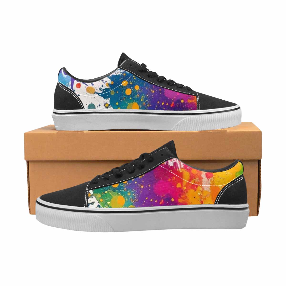 MEN'S Paint Splatter Canvas Lace-Up Y2K Shoes