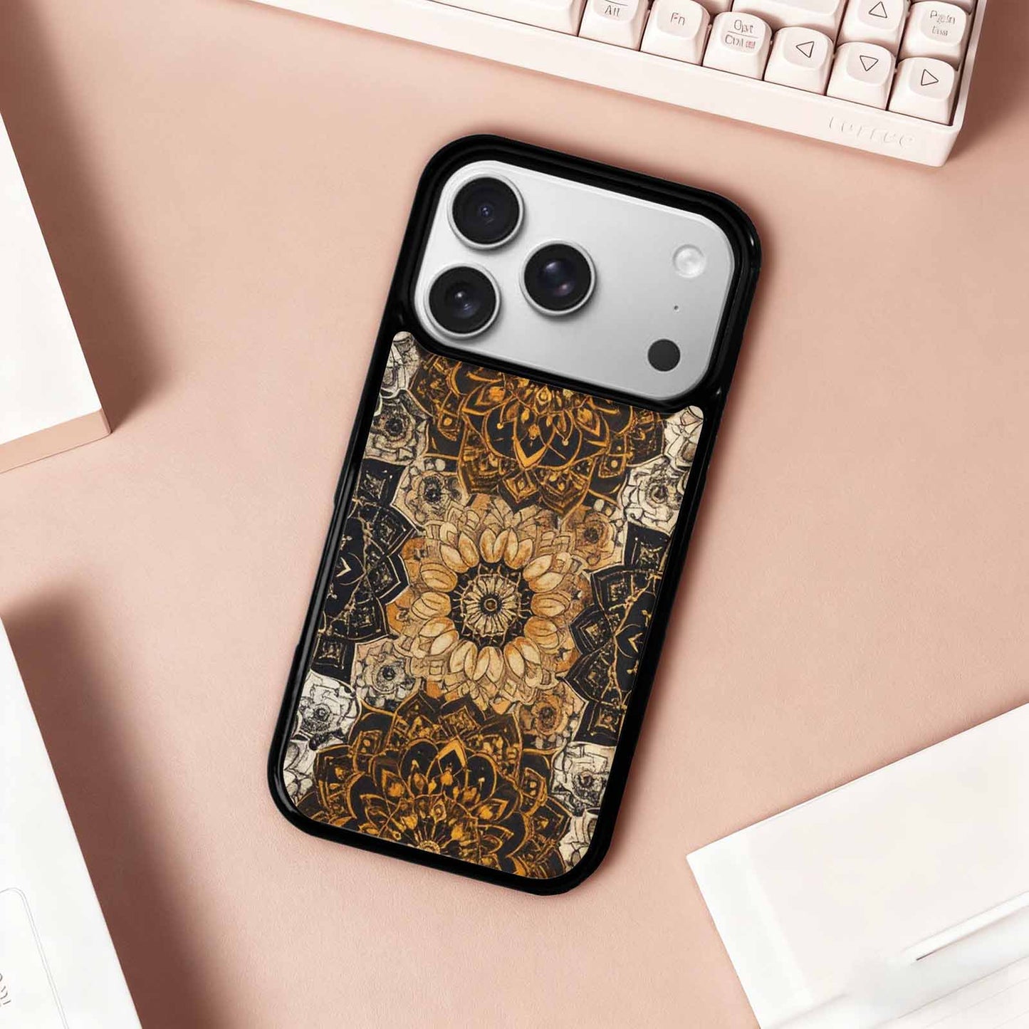 iPhone 17 Pro Case — Small Mandala Pattern Randomly Varying Floral, Custom Print Case Cover