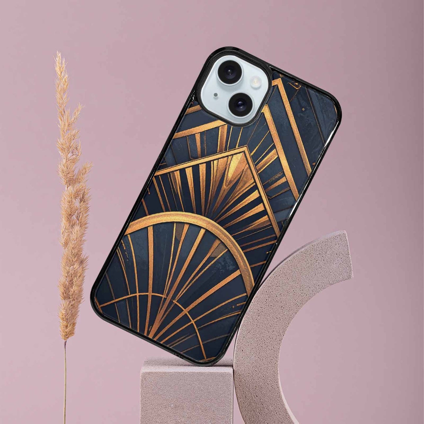 iPhone 15 Plus Case — Art Deco Illustration Pattern, Custom Art Phone Cover