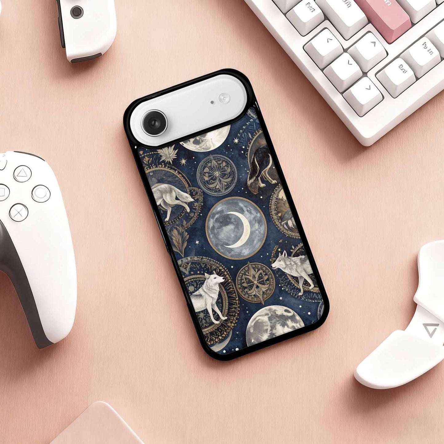 iPhone 17 Air Case — Wolves Everywhere Collage Overlap Small Original, Customized Protective Case