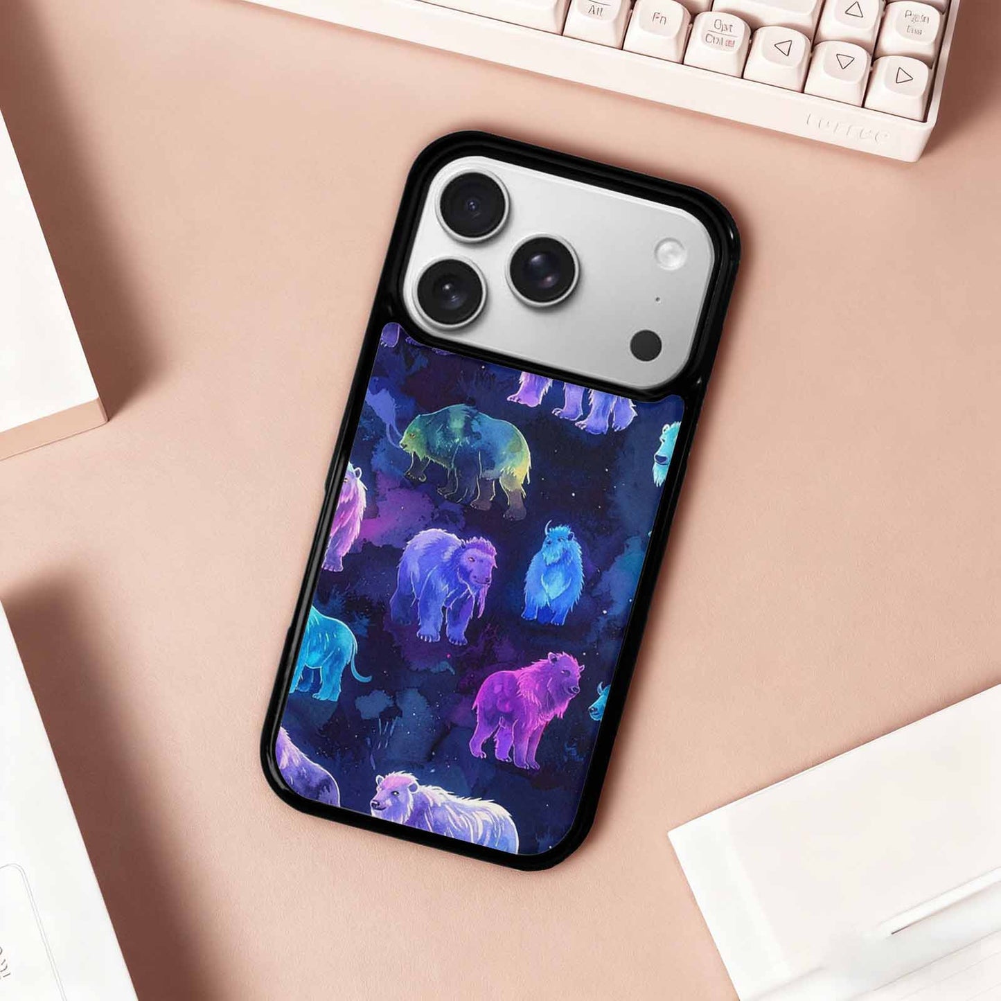 iPhone 17 Pro Case — Watercolor Cryptid Folklore Yeti Watercolor Abstract, Personalized Phone Case