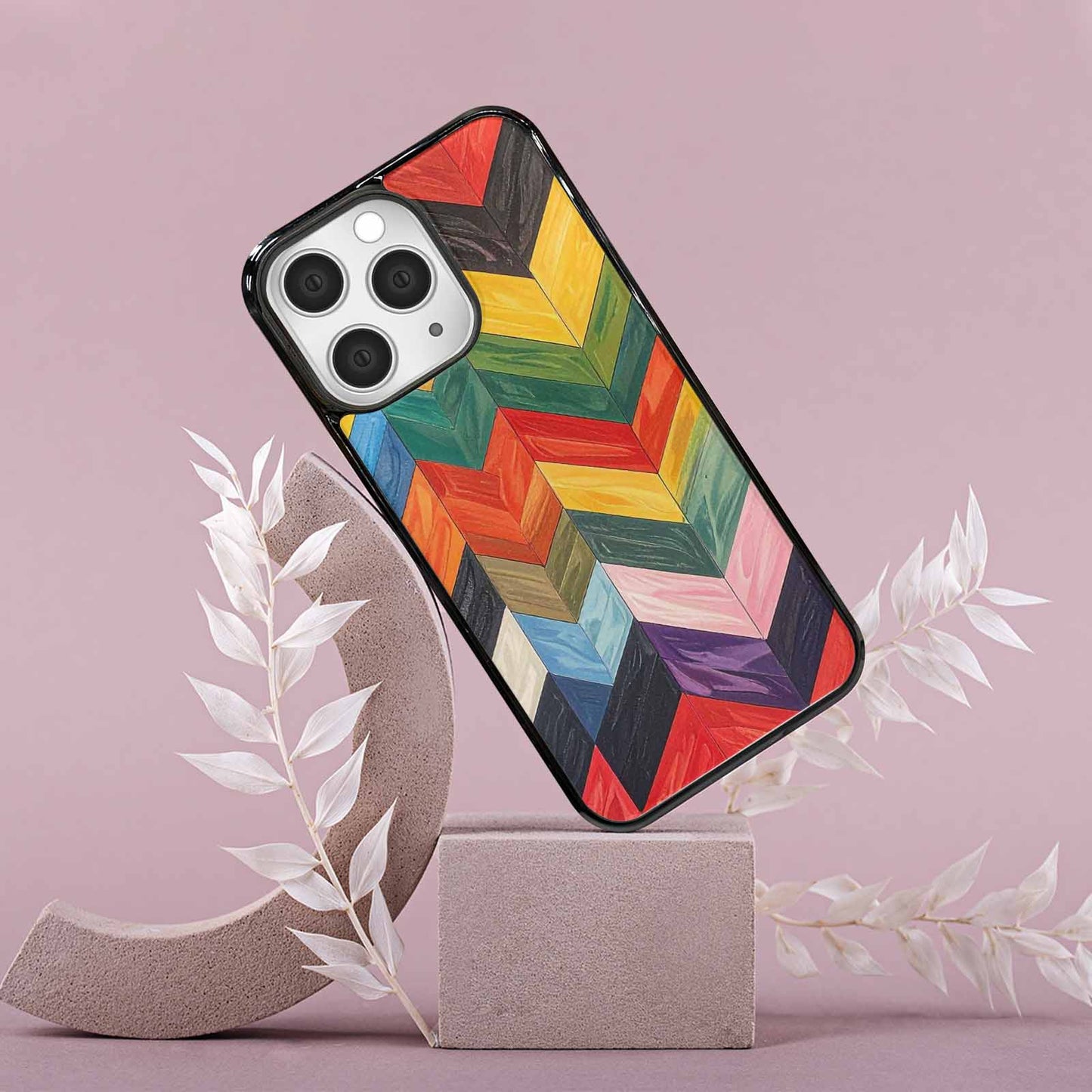 iPhone 15 Pro Max Case — Progress Pride Flag Color Theme Small, Custom Printed Phone Case