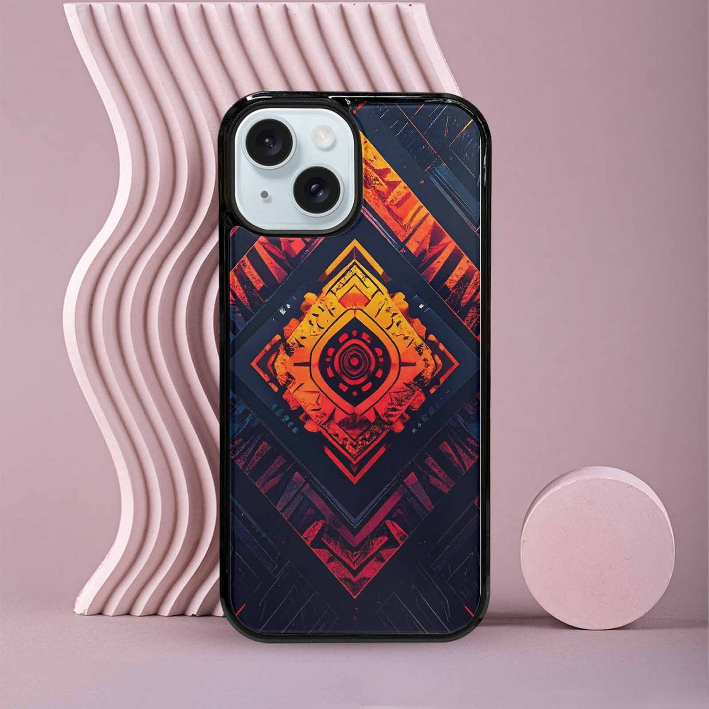 iPhone 15 Case — Wild Tribal Ripple, Custom Art Phone Cover