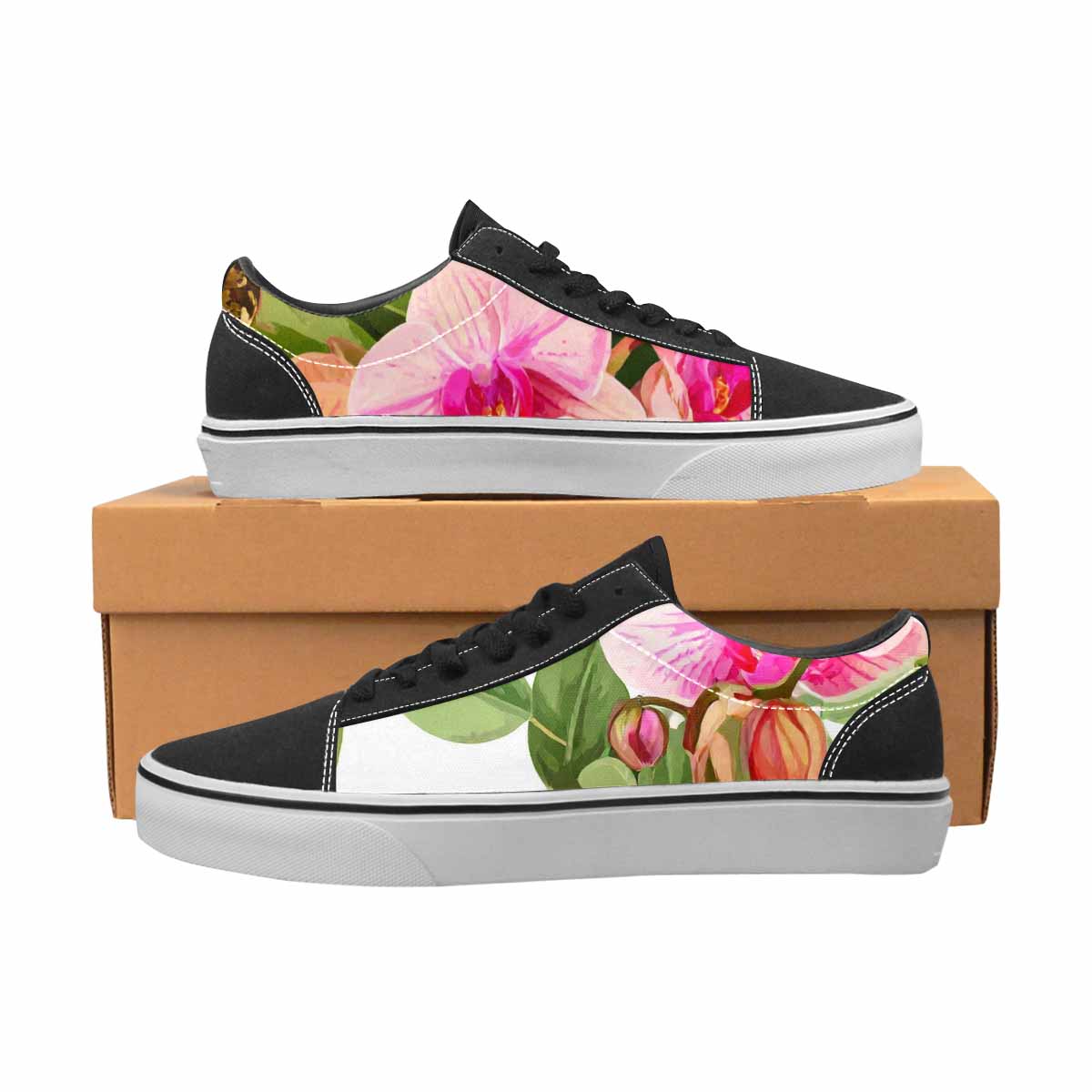 MEN'S Floral Snake Print Canvas Lace-Up Cottagecore Shoes