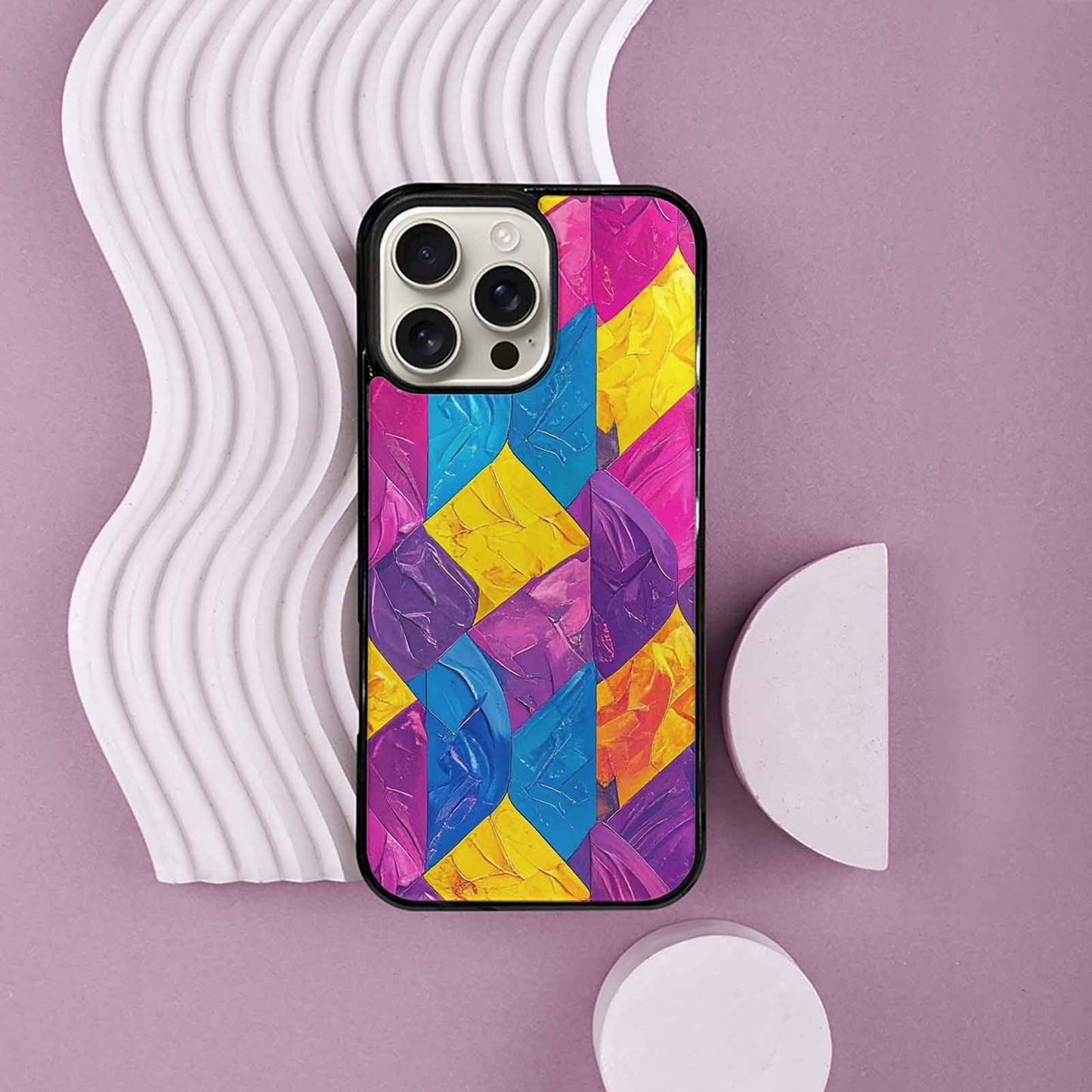 iPhone 16 Pro Max Case — Pansexual Flag Color Theme Small Rainbow, Customized Protective Case