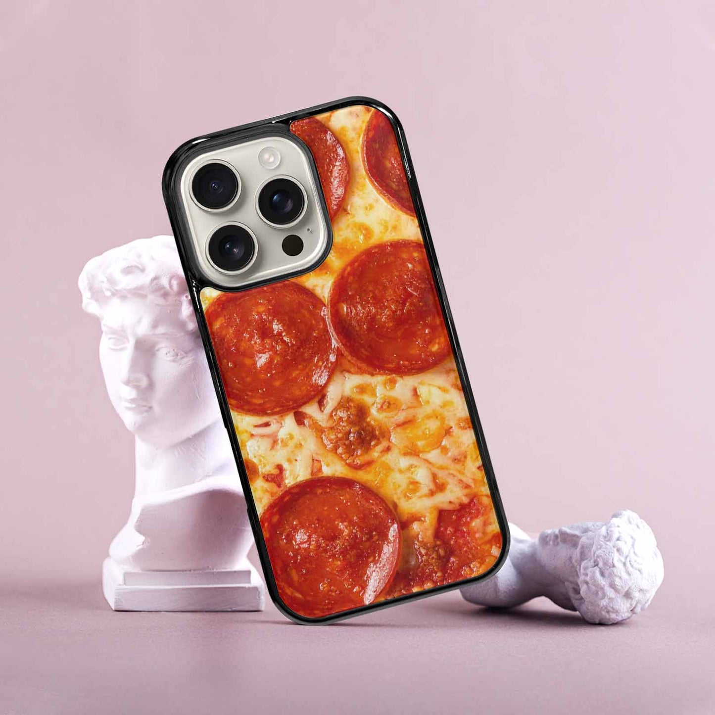iPhone 16 Pro Case — Pepperoni Pizza Print Custom, Unique Phone Case Design