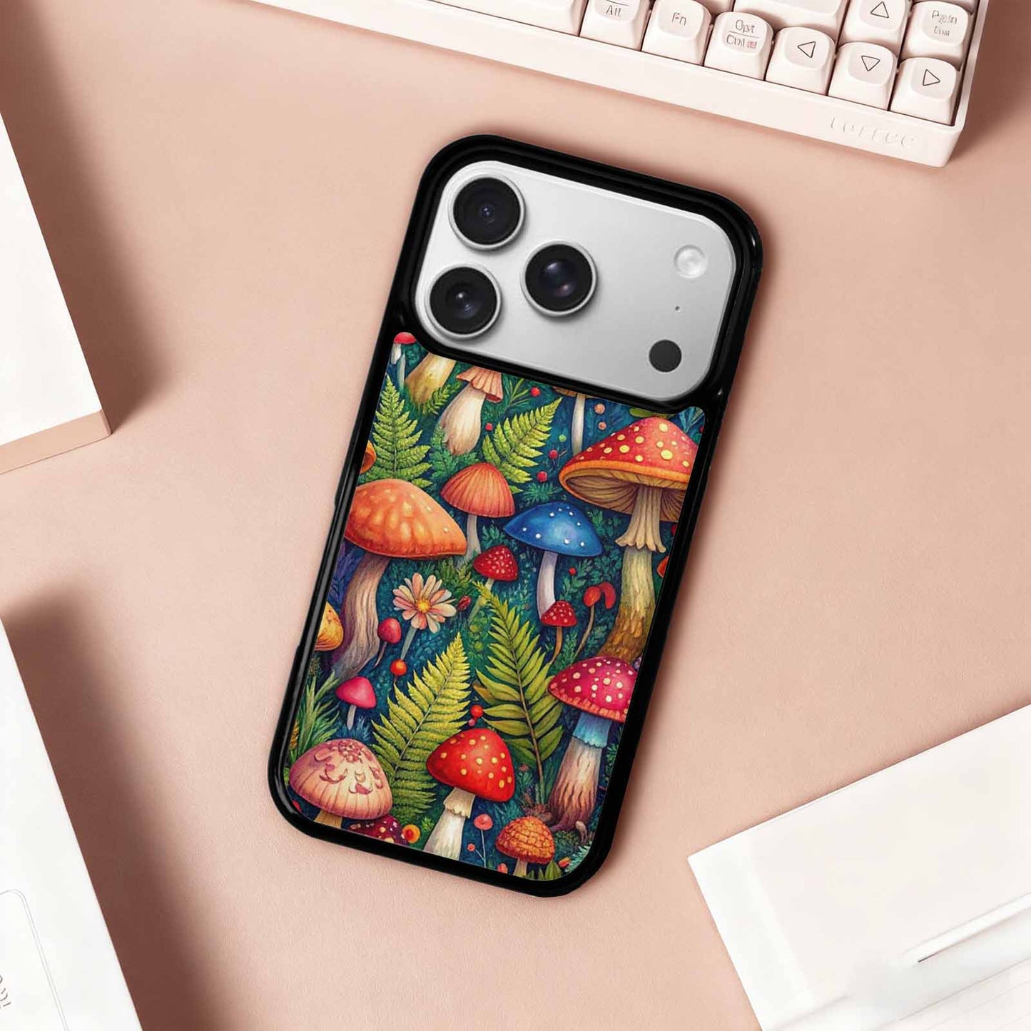 iPhone 17 Pro Case — Mushrooms Botanicalmushrooms P Floral, Custom Phone Case