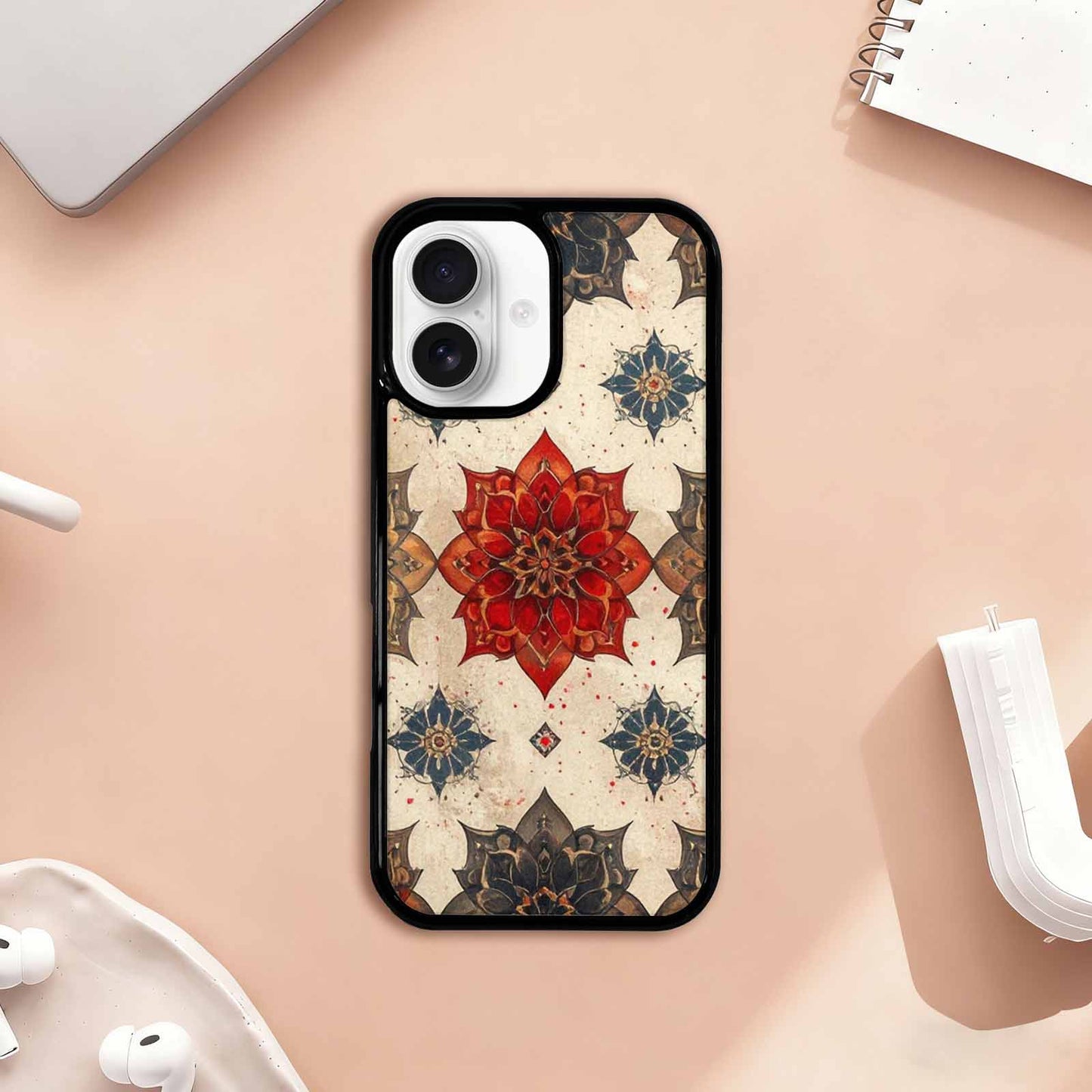 iPhone 17 Case — Small Mandala Pattern, Randomly Floral, Custom Phone Case